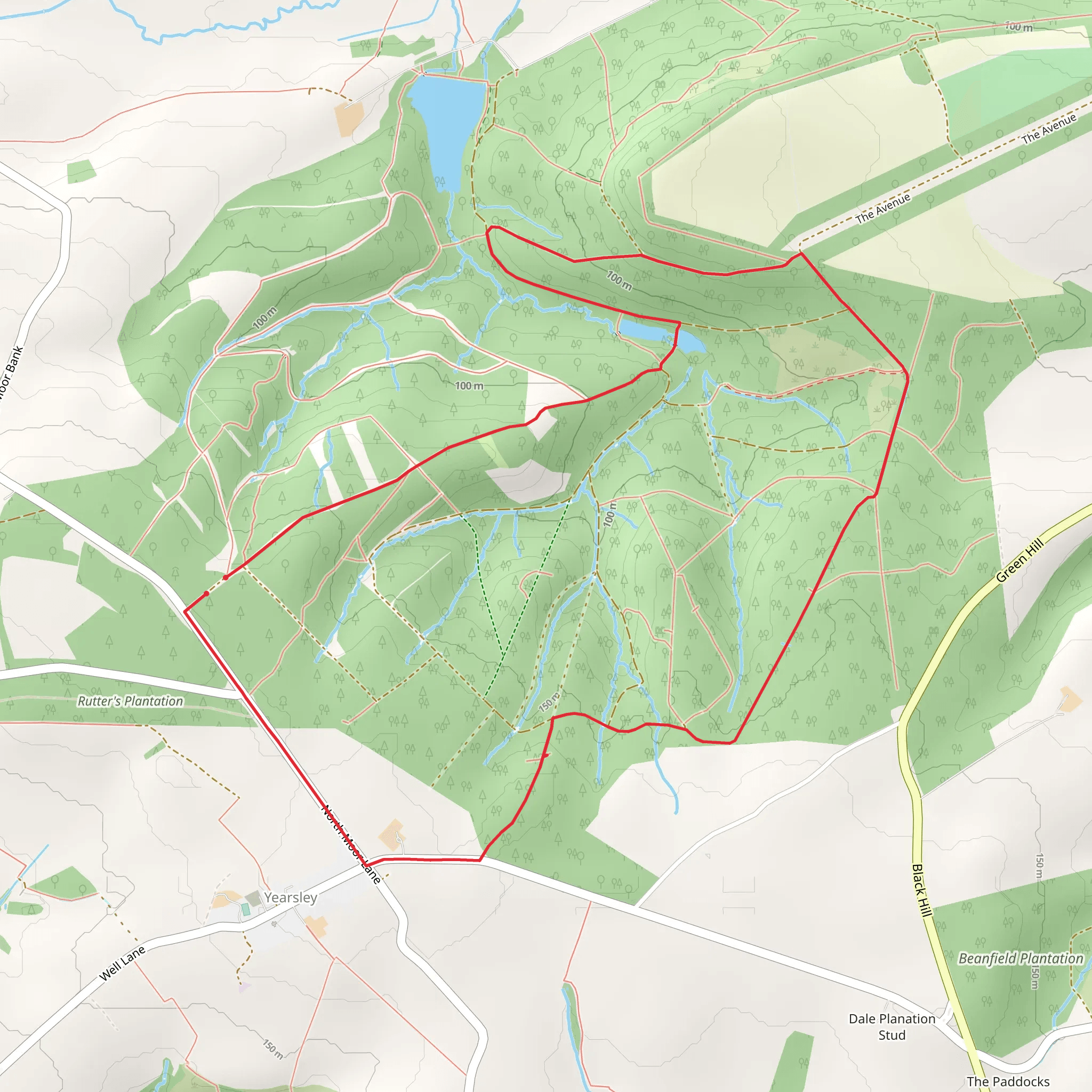 Yearsley Woods Short Loop mobile static map