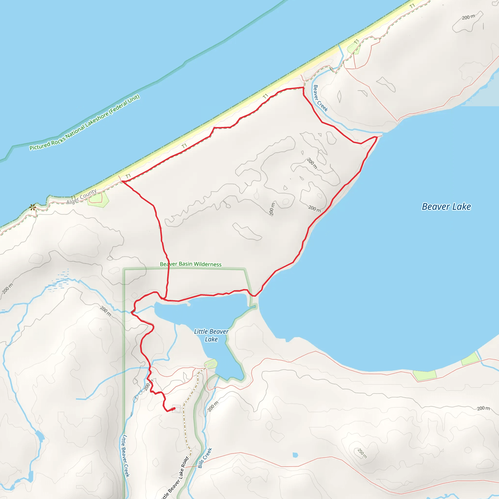 White Pine Trail and NCT Loop mobile static map