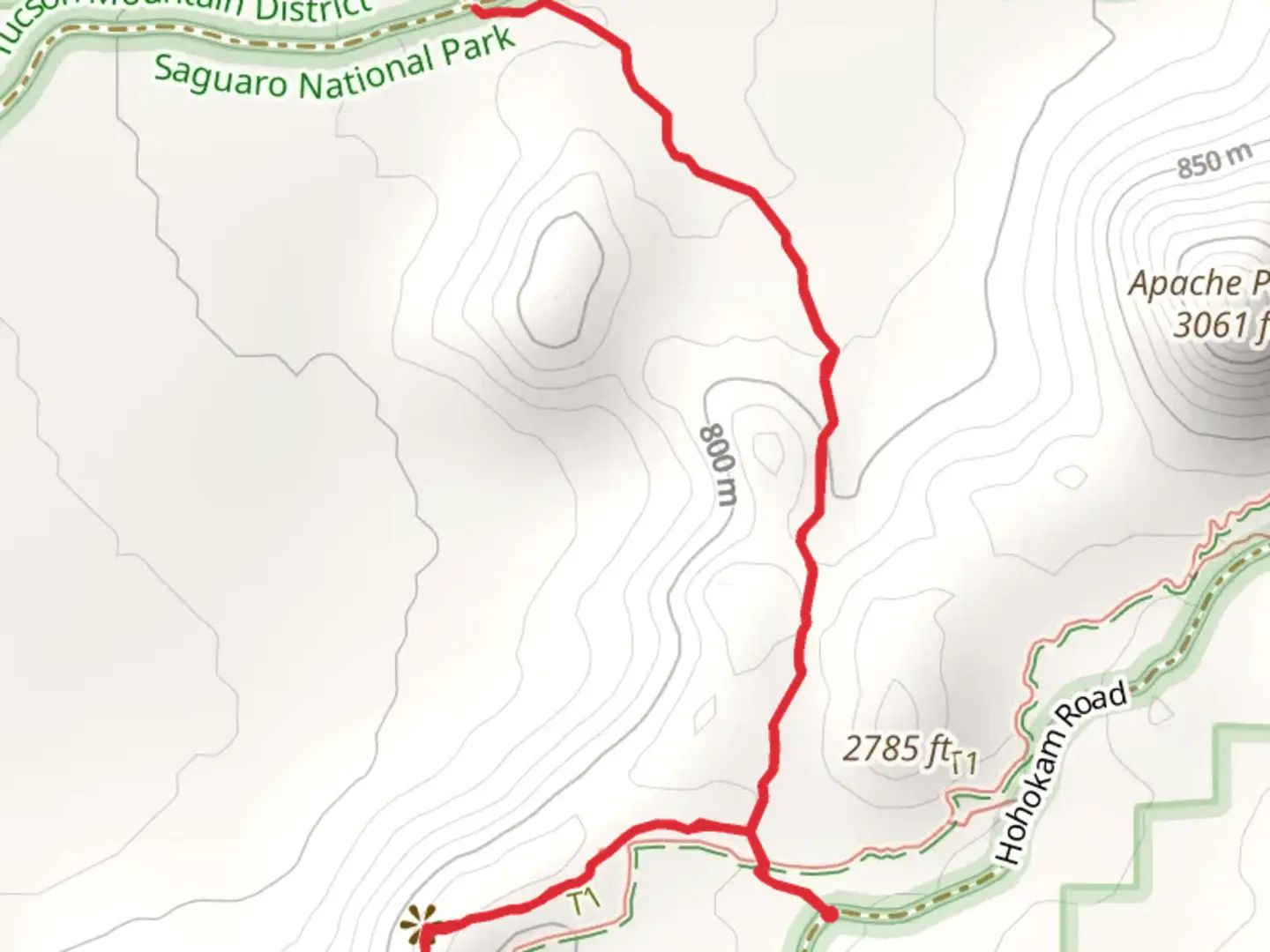 An image depicting the trail Valley View and Wild Dog Trail and its surrounding area.