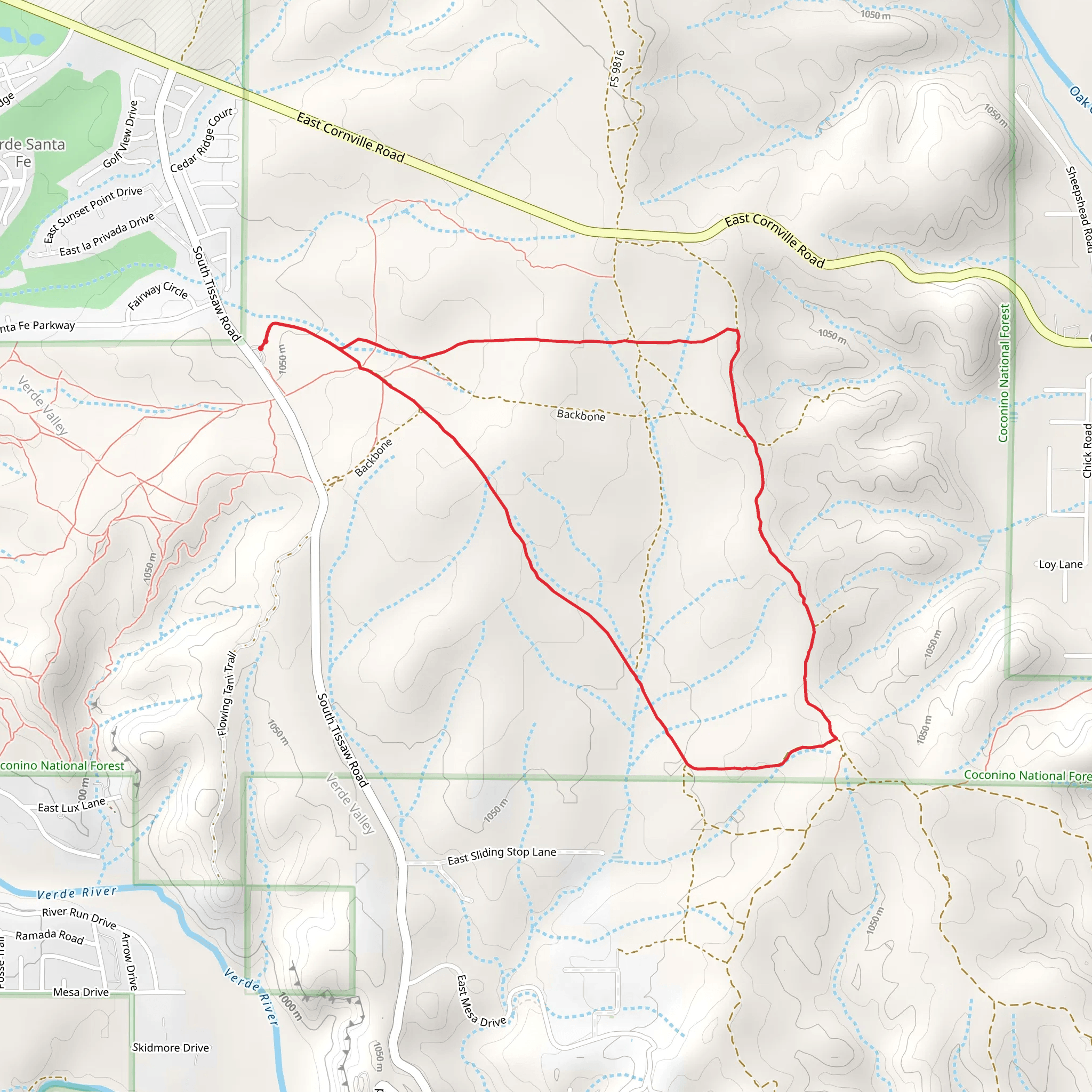 Black Grama Loop Trail mobile static map