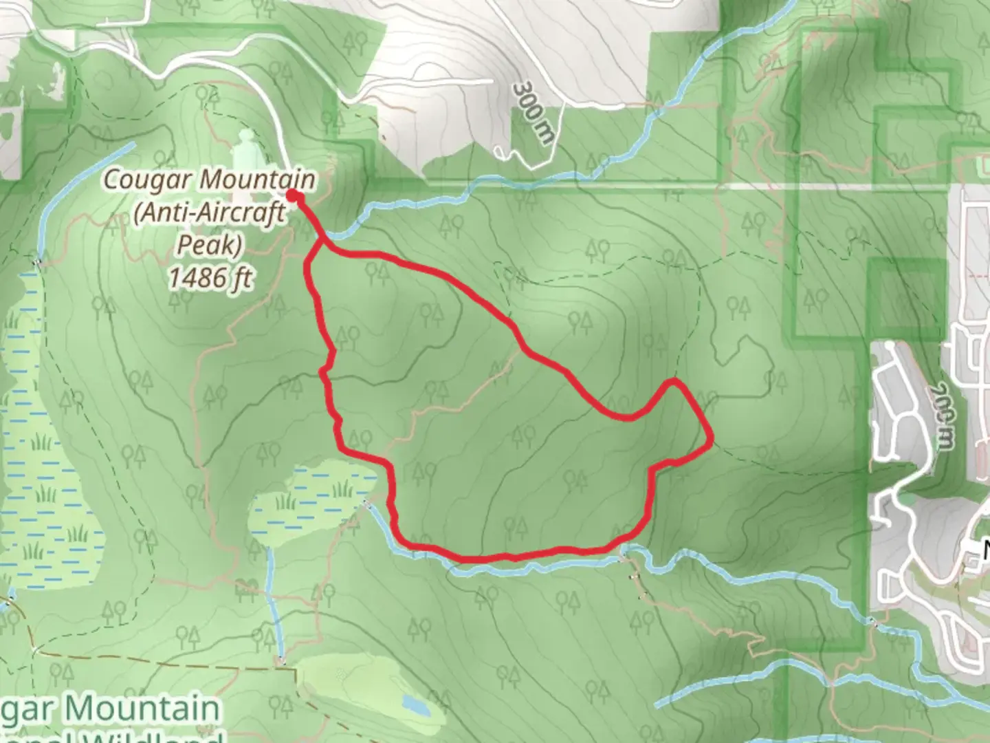 An image depicting the trail Shangri La and Tibbetts Marsh Loop Trail and its surrounding area.