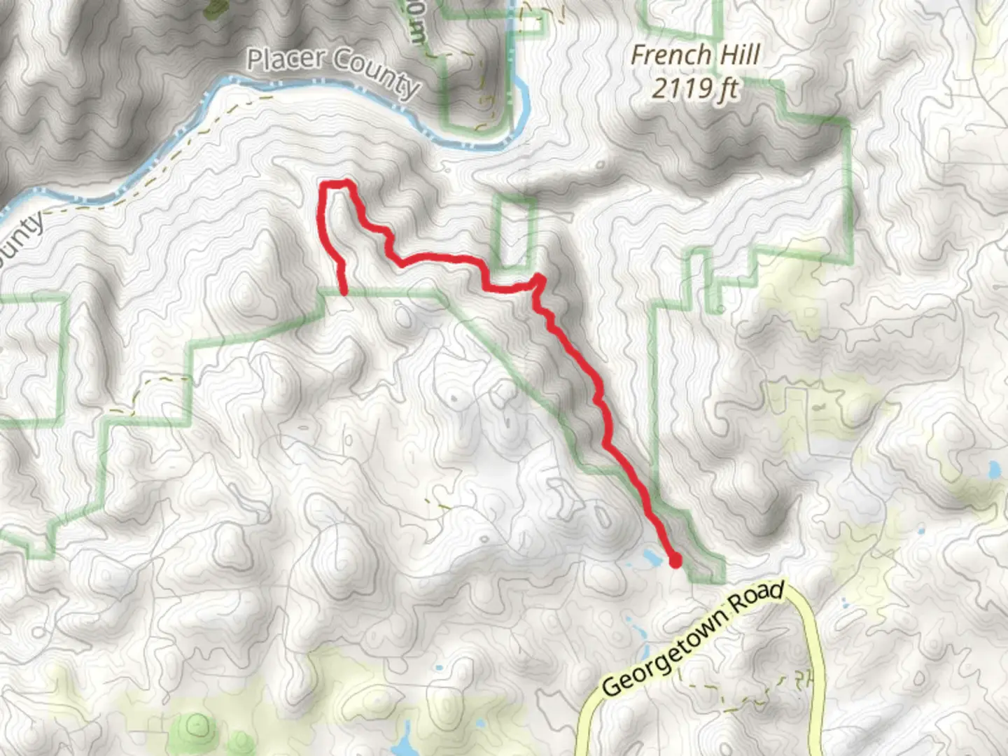 An image depicting the trail American Canyon Trail and its surrounding area.