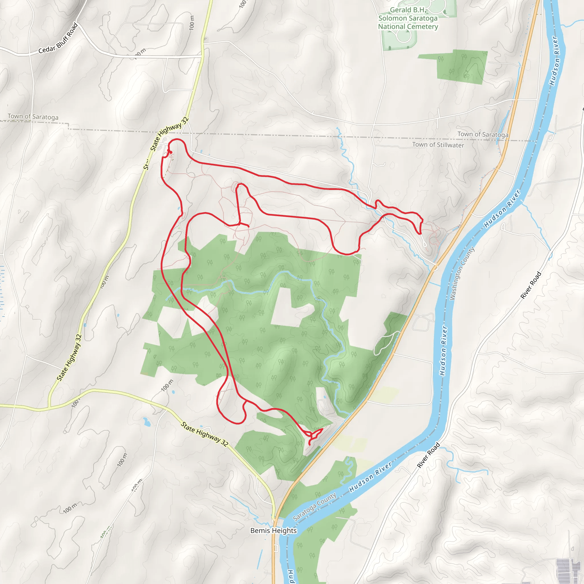 Hudson River View and Mill Creek Loop mobile static map