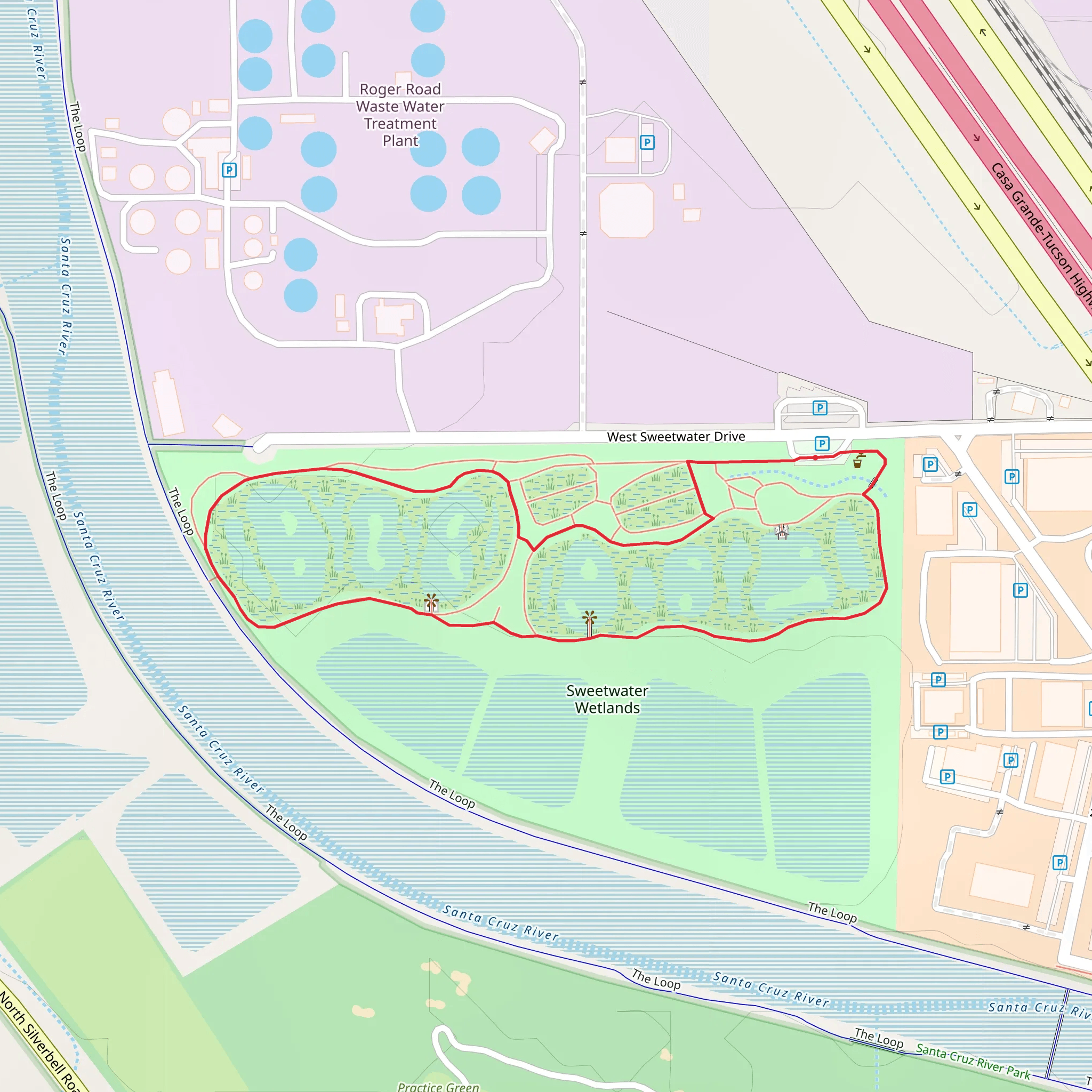 Sweetwater Wetlands Loop mobile static map