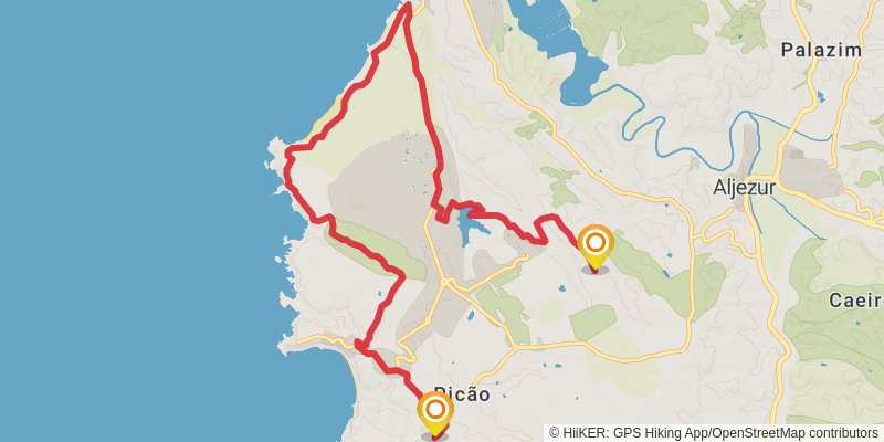 Rota Vincentina alt 8 Map