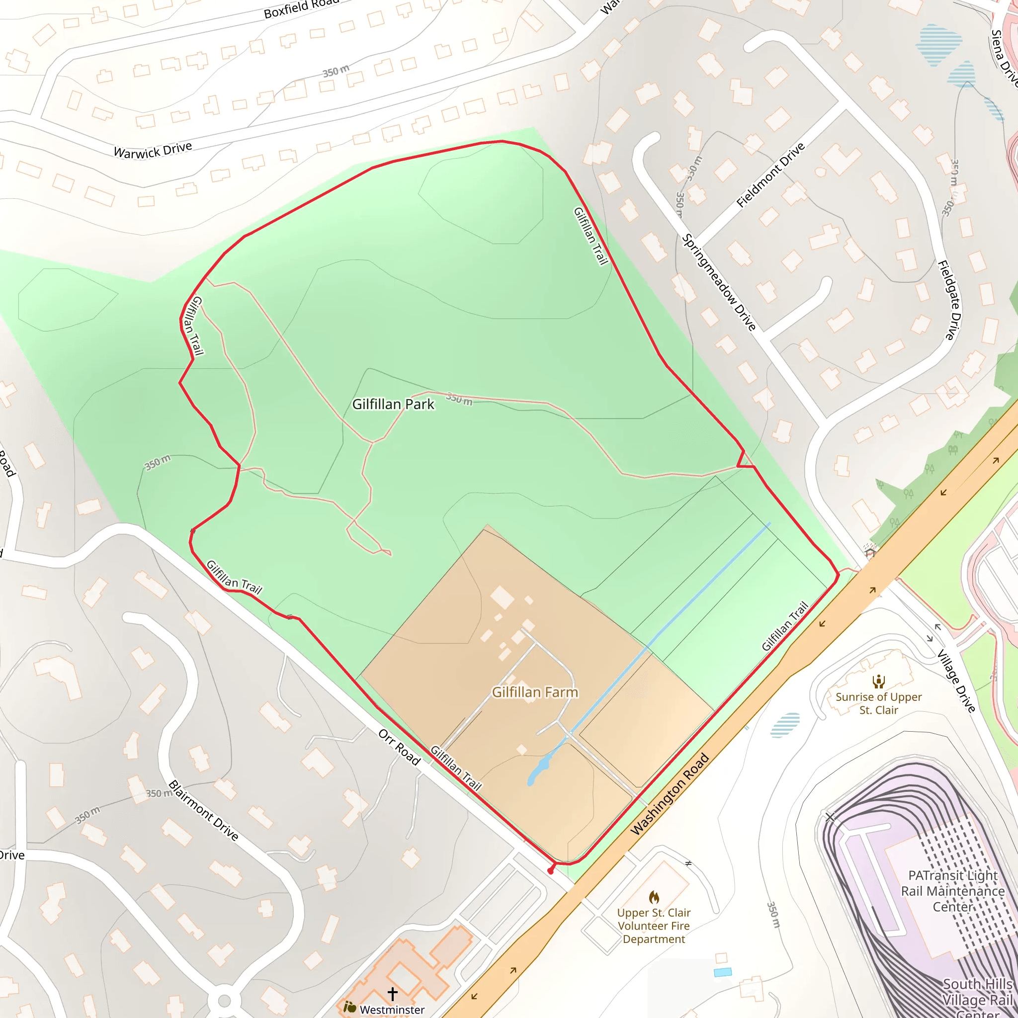 Gilfillan Park Loop mobile static map