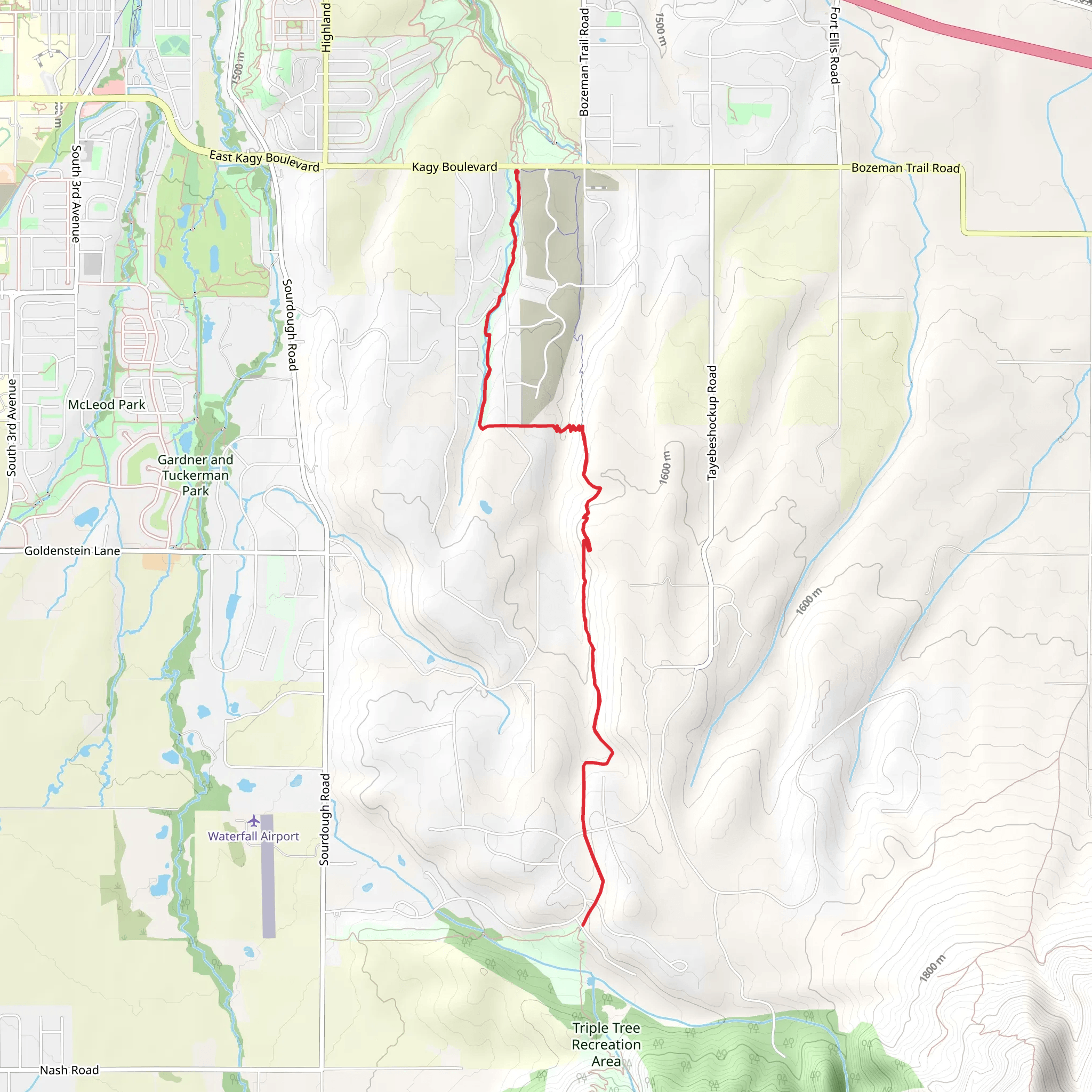 Triple Tree Neighborhood Trail mobile static map