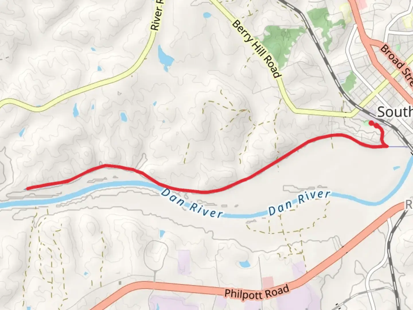 An image depicting the trail Tobacco Heritage Trail and its surrounding area.