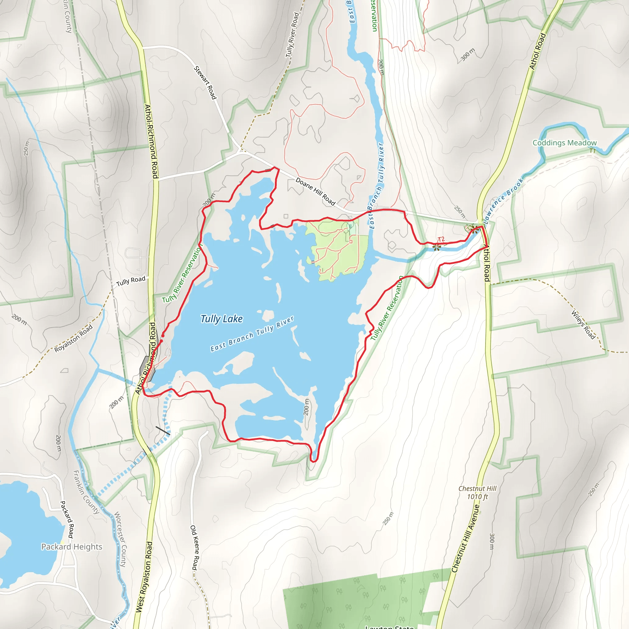 Tully Lake Trail mobile static map