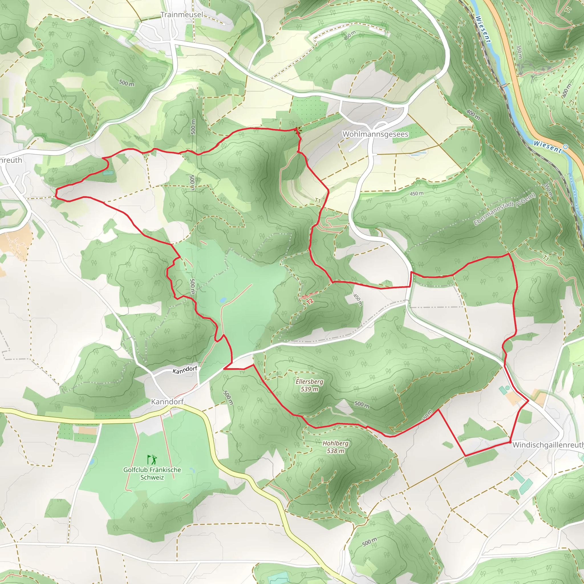 Ellersberg Loop mobile static map