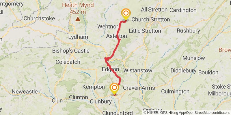 Bishop's Castle Ring Circular Walk stage 3 Map