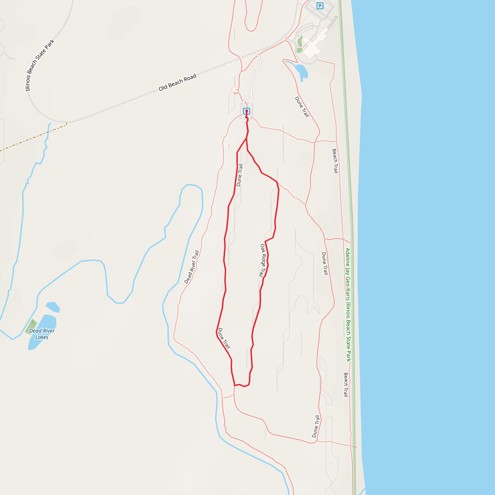 Oak Ridge and Dune Loop Trail mobile static map