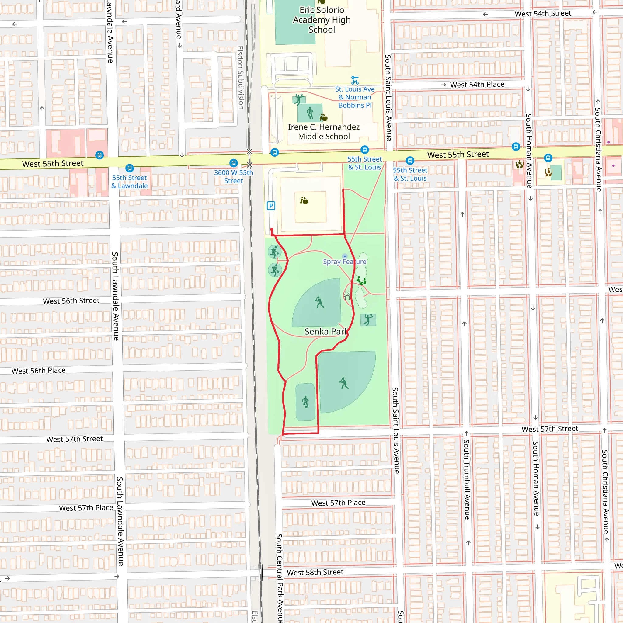 Senka Park Loop mobile static map