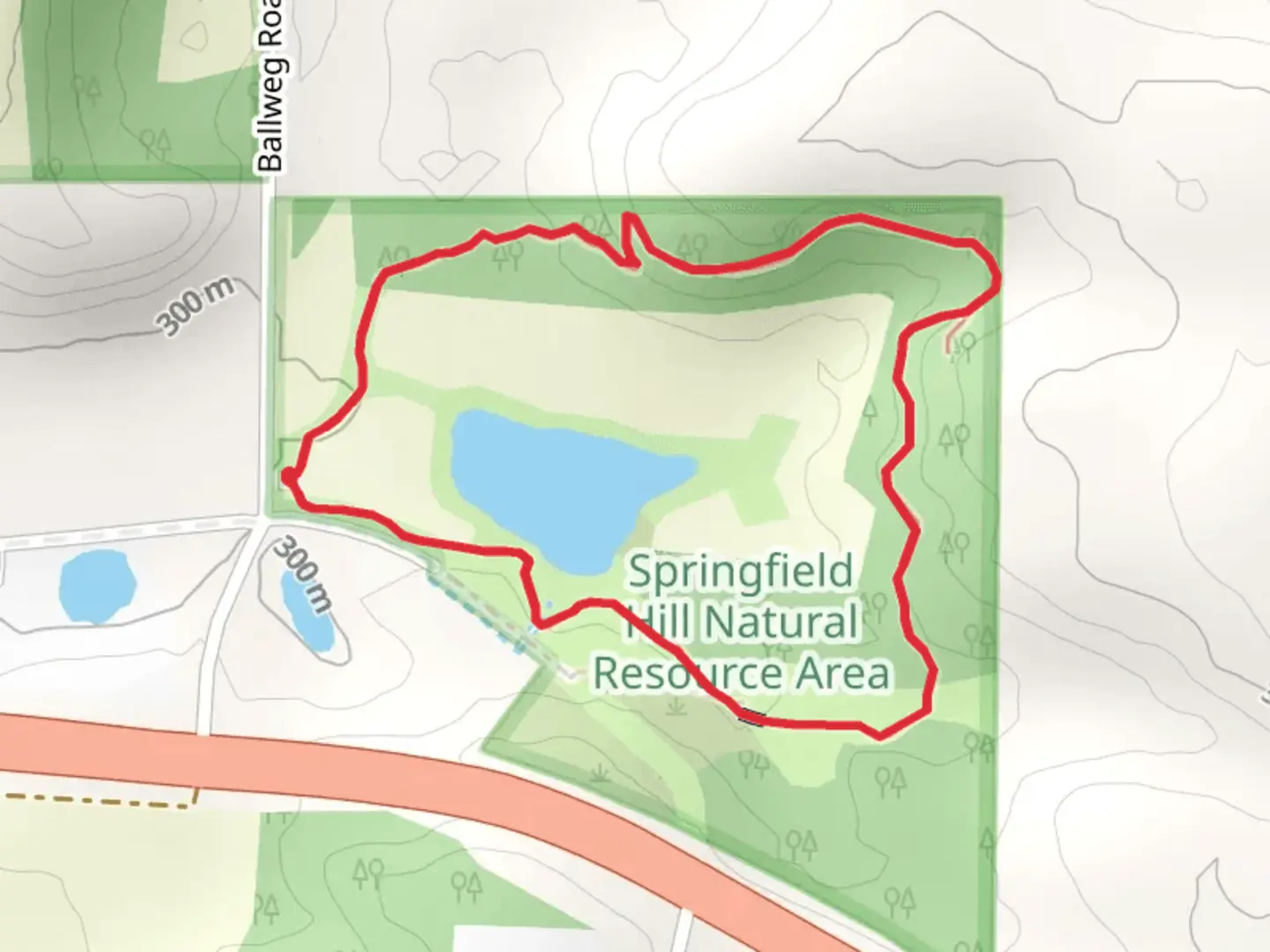 An image depicting the trail Ice Age Loop Trail - Ballweg Road and its surrounding area.