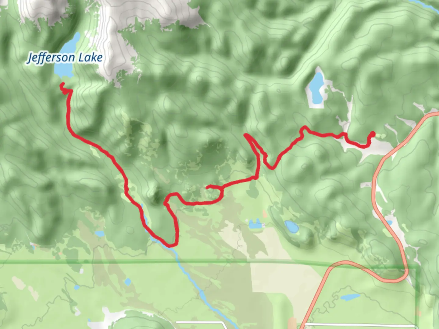 An image depicting the trail Jefferson Hill and Lake Walk and its surrounding area.
