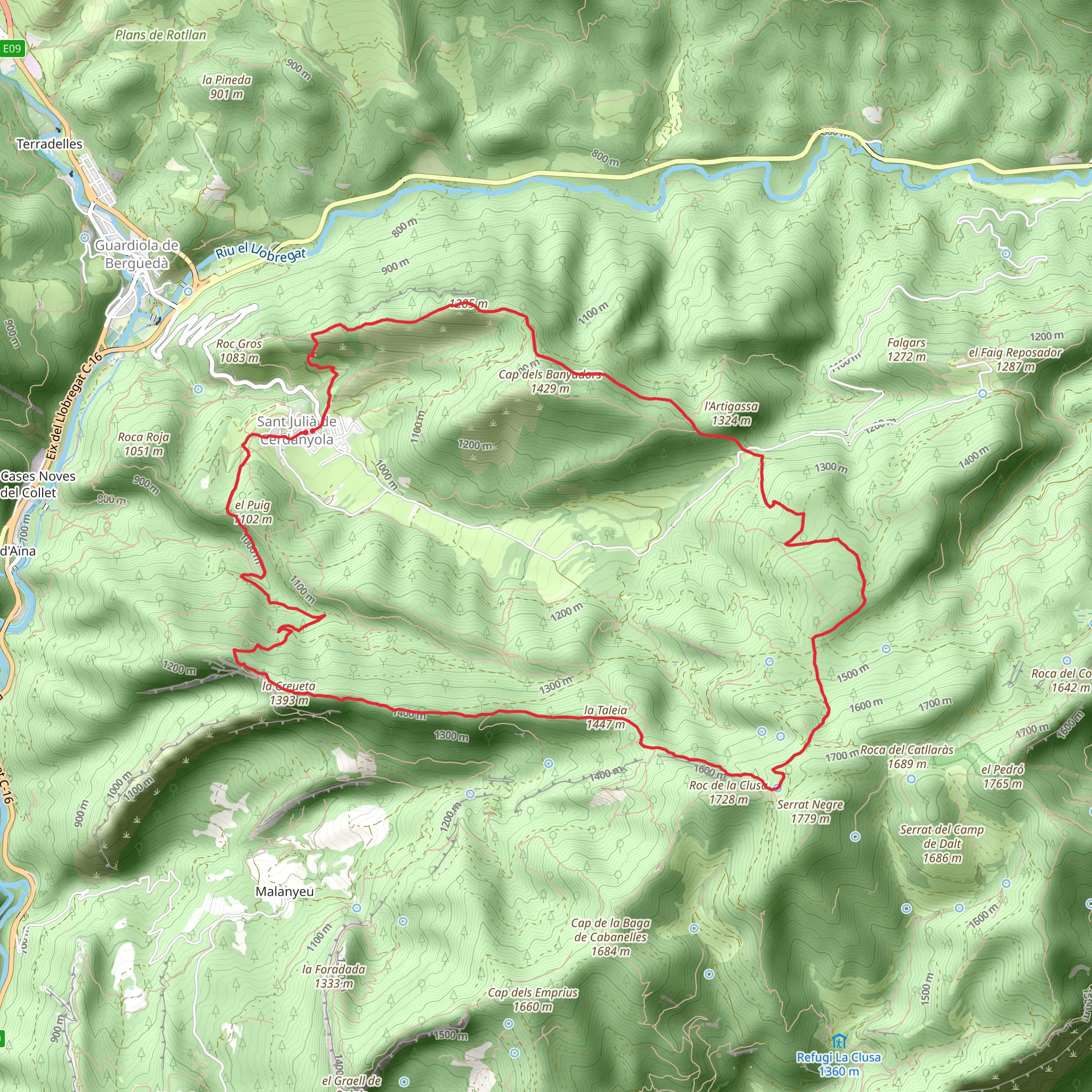 Sant Julià de Cerdanyola PR C 129 mobile static map