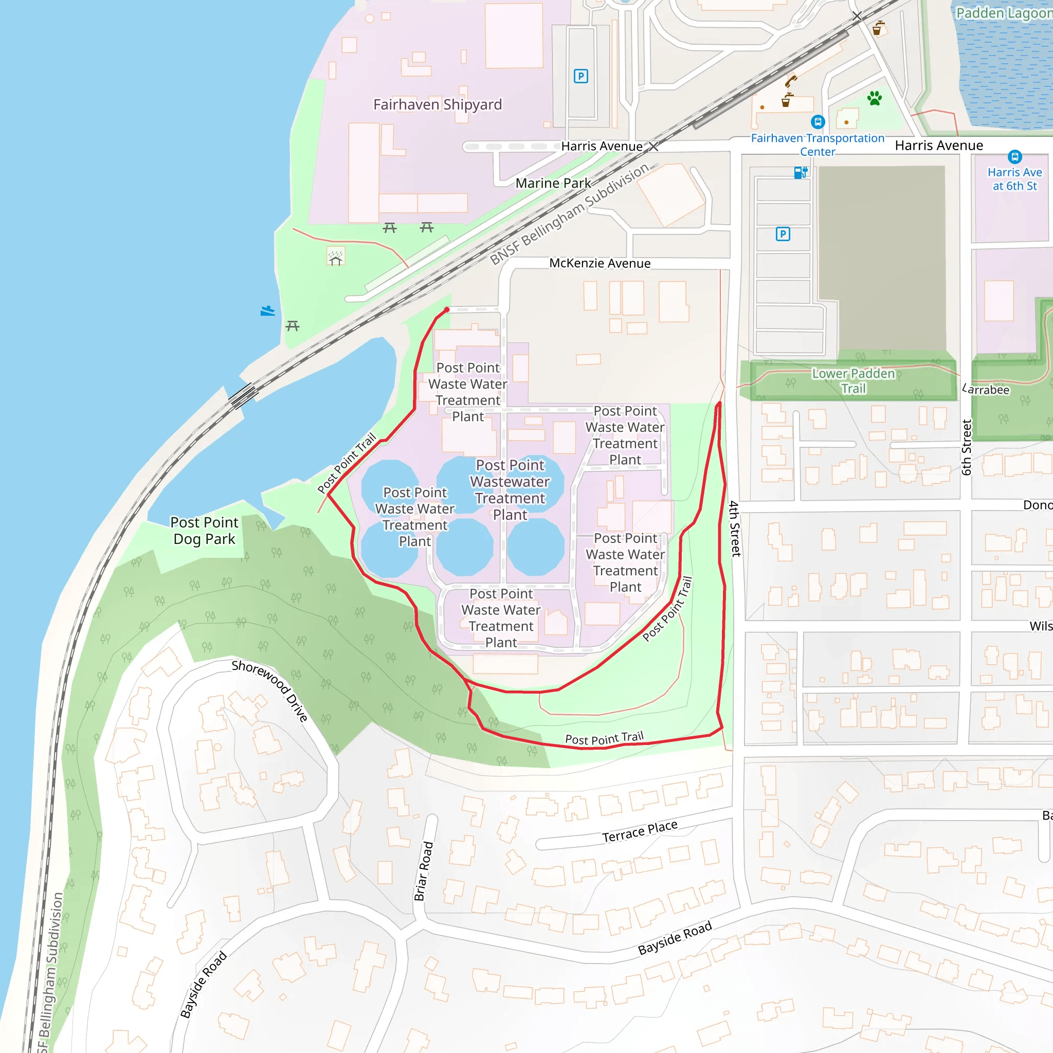 Post Point Loop Trail mobile static map