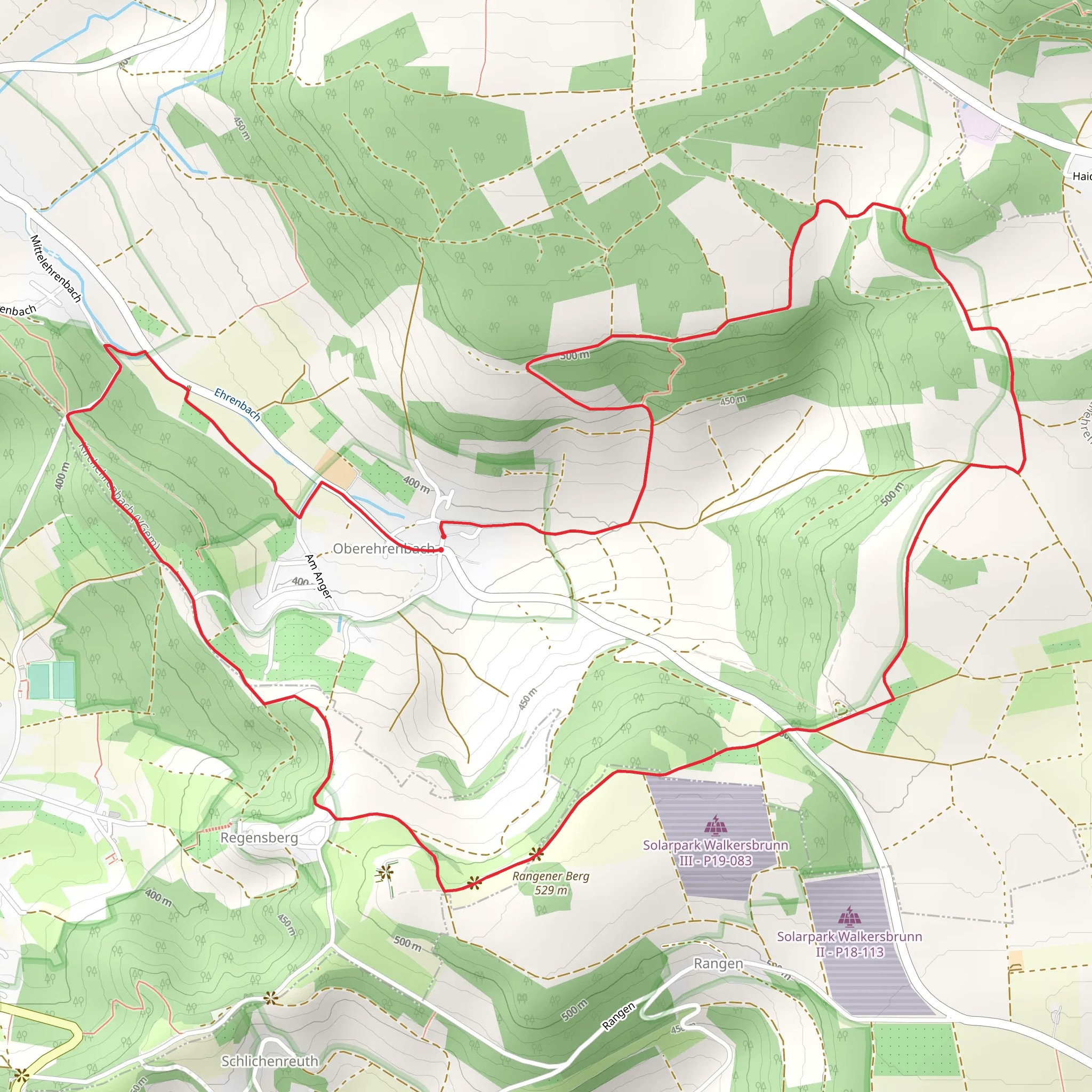 Oberehrenbach Loop via Boilenberg mobile static map