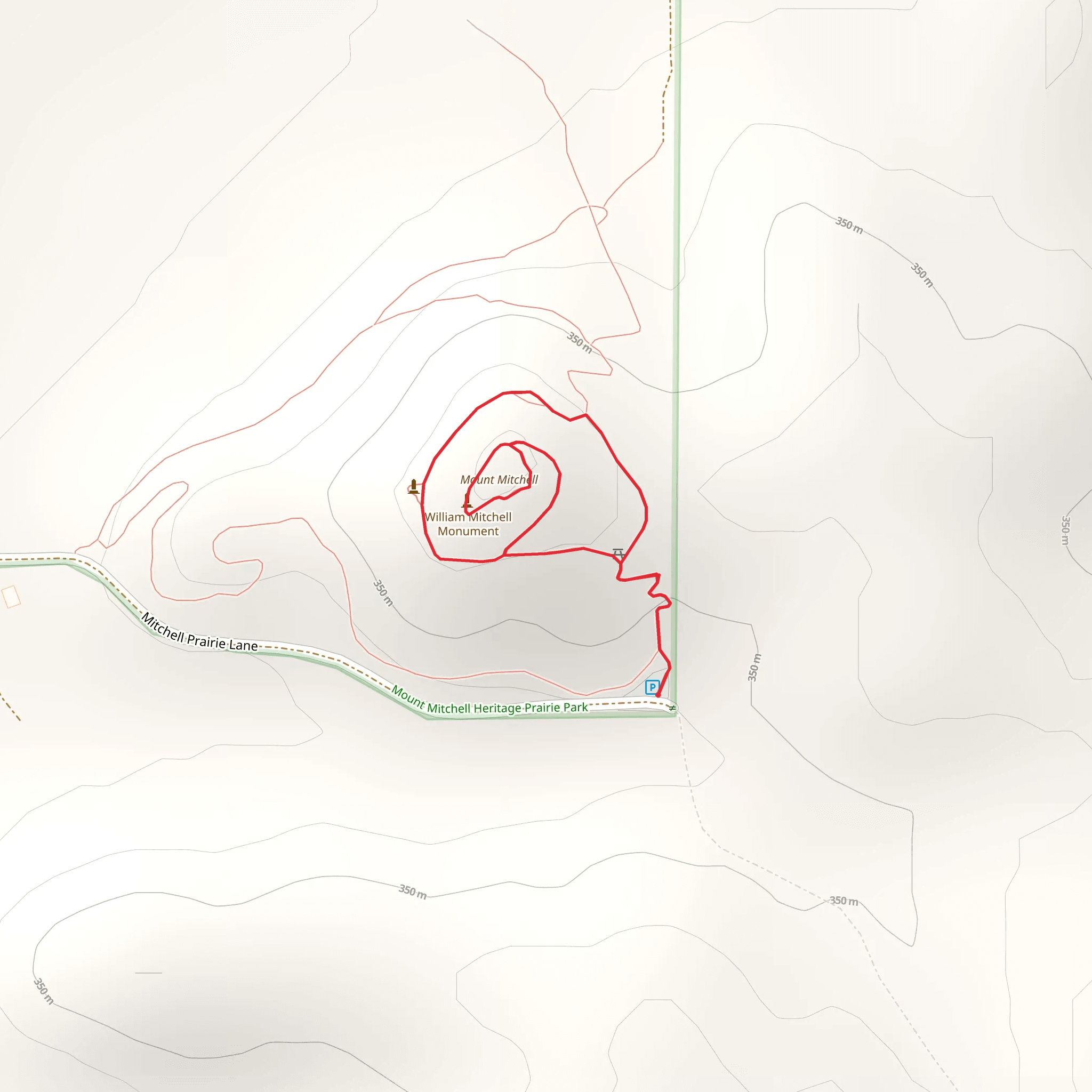 Mount Mitchell Loop mobile static map