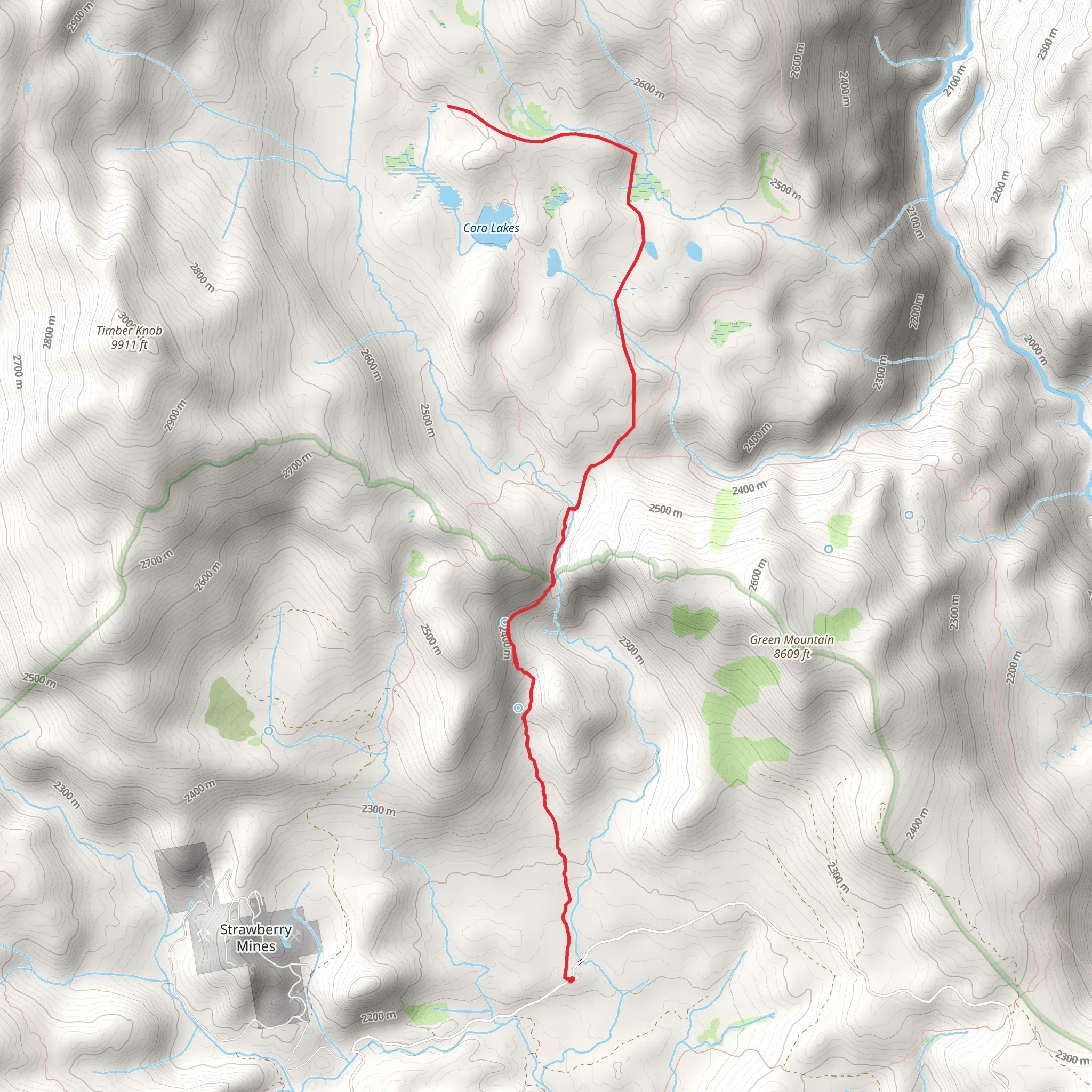 Chetwood Cabin via Isberg Trail mobile static map