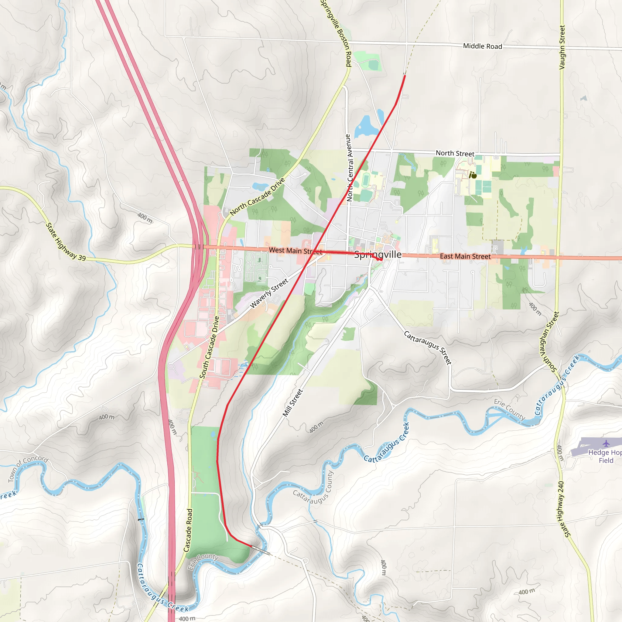 Spring Brook mobile static map