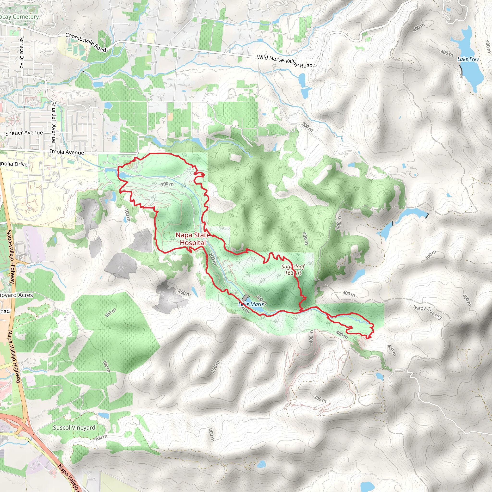 Lake Marie, Lake Camille - Thatcher Rim Rock Trail mobile static map