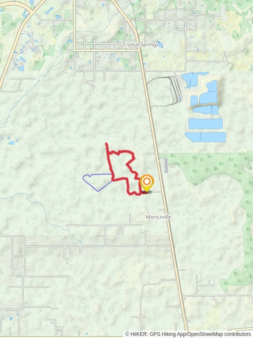 An image depicting the trail Blackwater Creek Preserve Loop and its surrounding area.