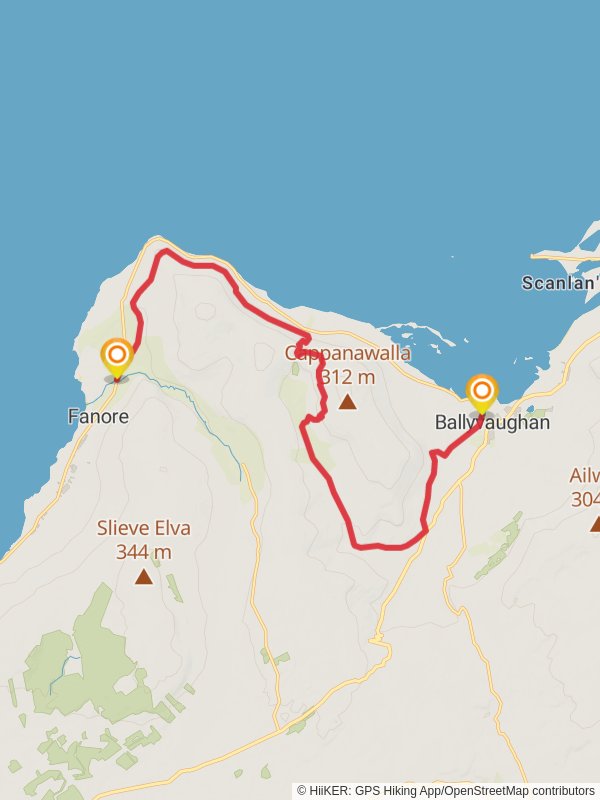 Fanore Ballyvaughan Trek mobile static map