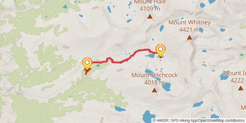 High Sierra Trail stage 6 Map