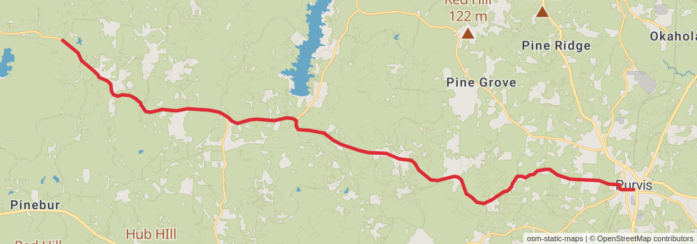 American Perimeter Trail - The South Primary stage 29 Map