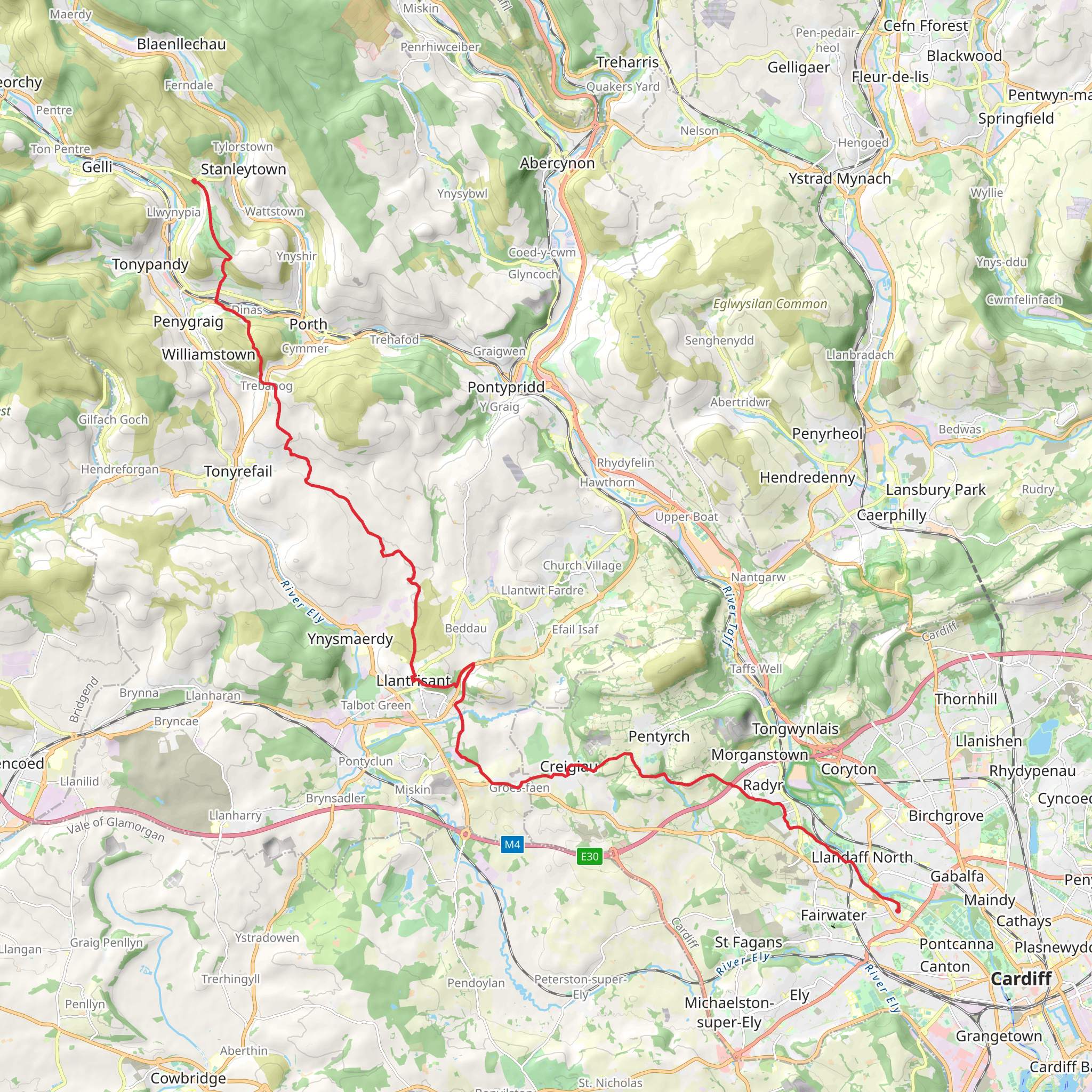Penrhys Pilgrimage Way mobile static map
