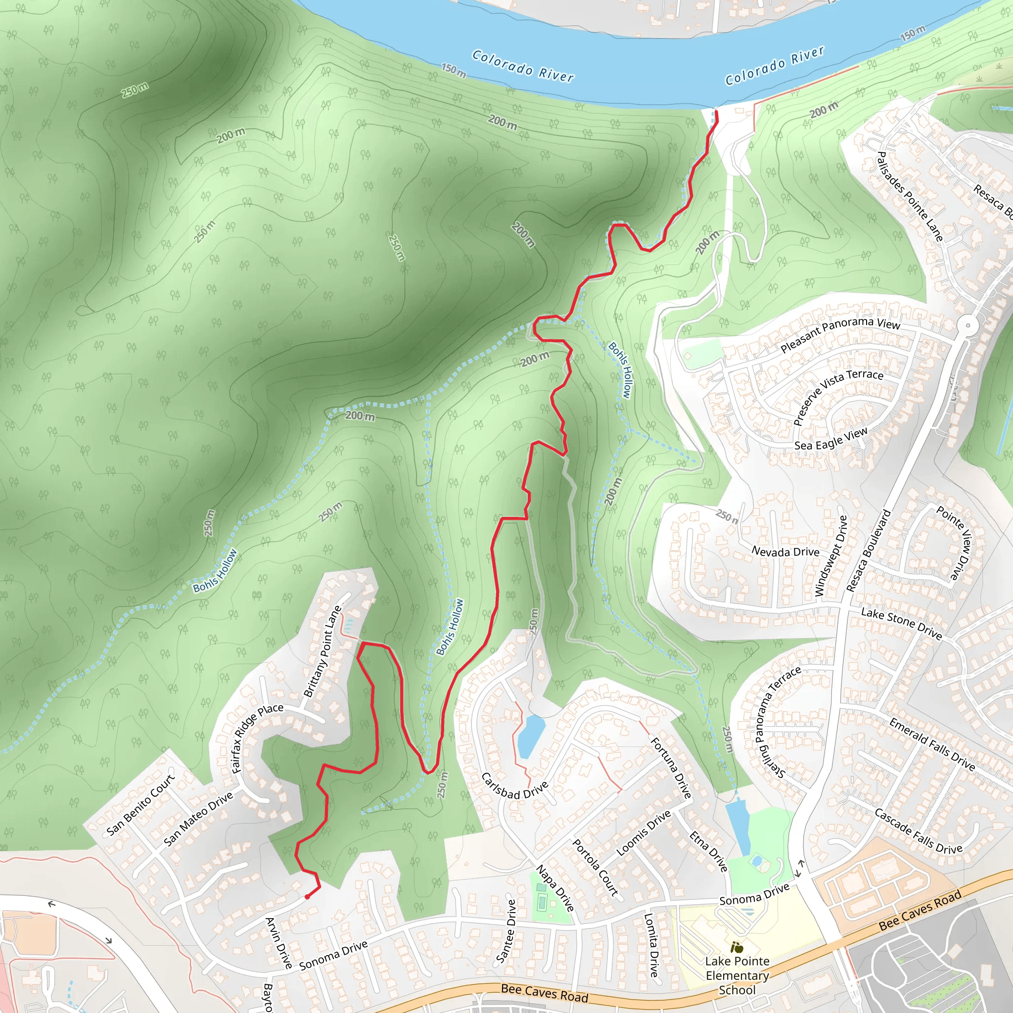 Bohls Hollow Walk mobile static map