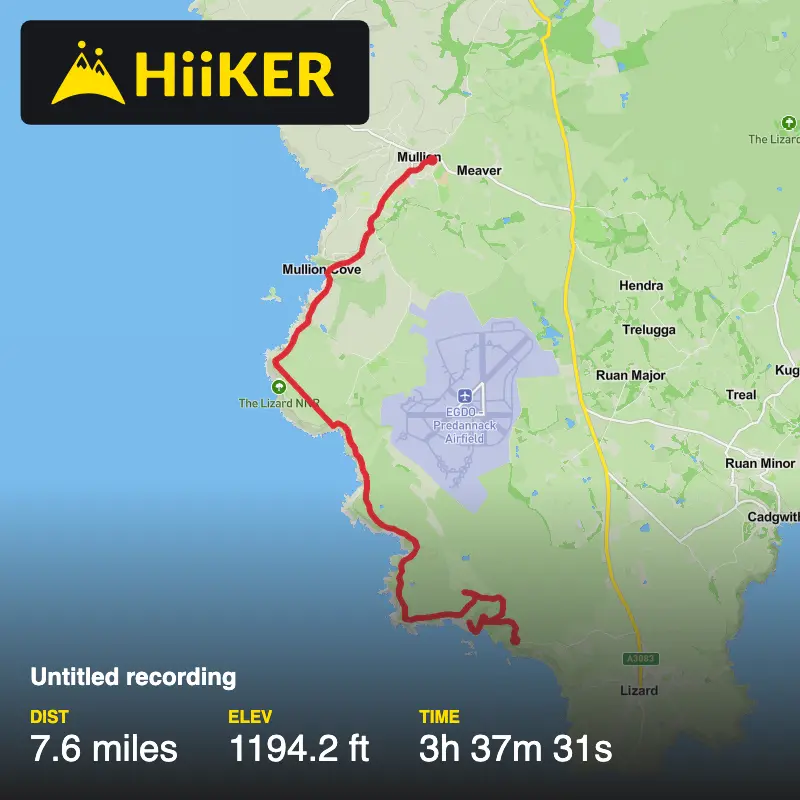 A map preview of the recording Untitled recording.