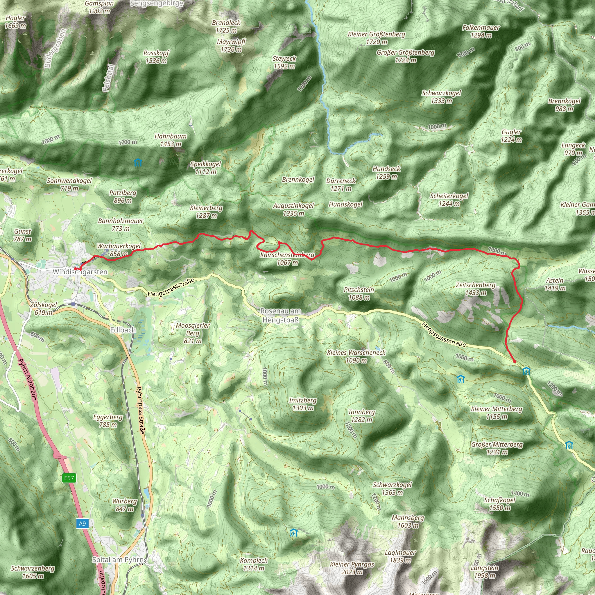 High pleasure at the Hengstpass mobile static map