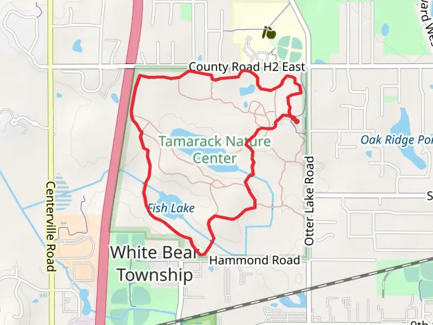 An image depicting the trail Tamarack Lake Loop and its surrounding area.