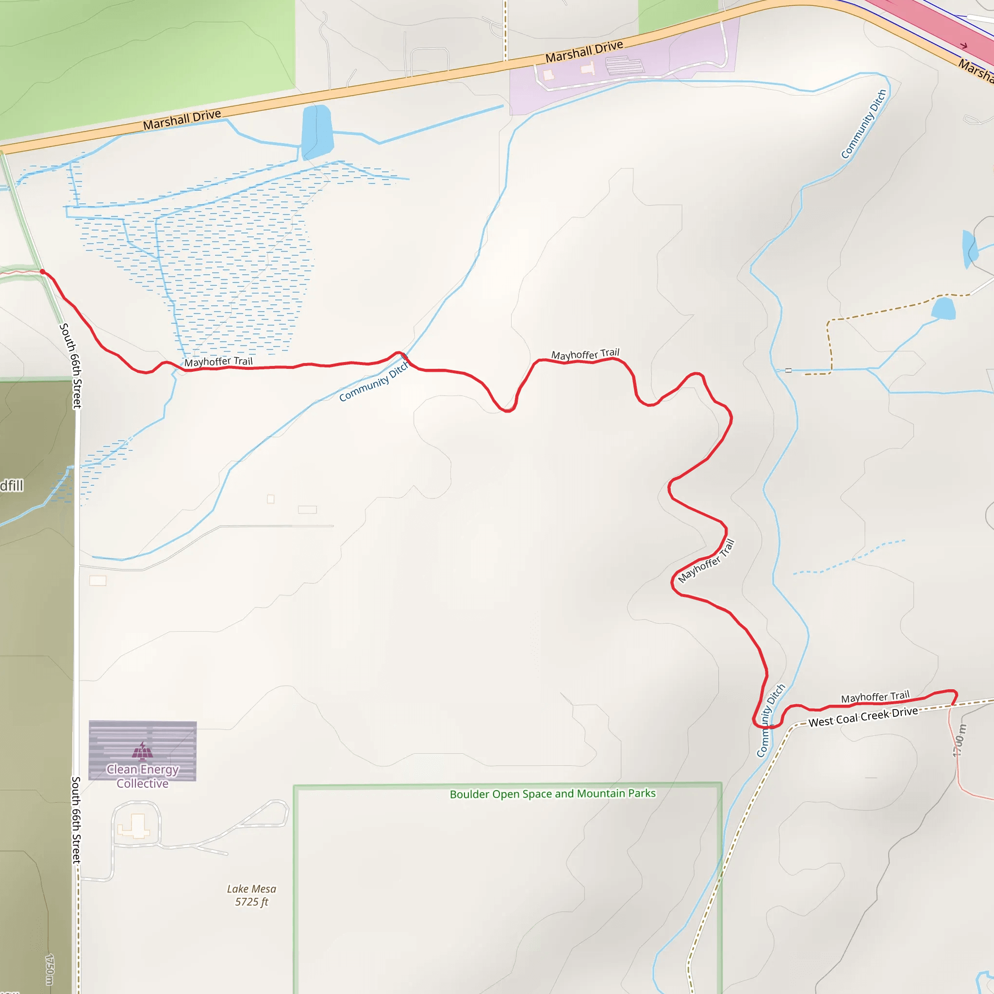 Mayhoffer Trail mobile static map