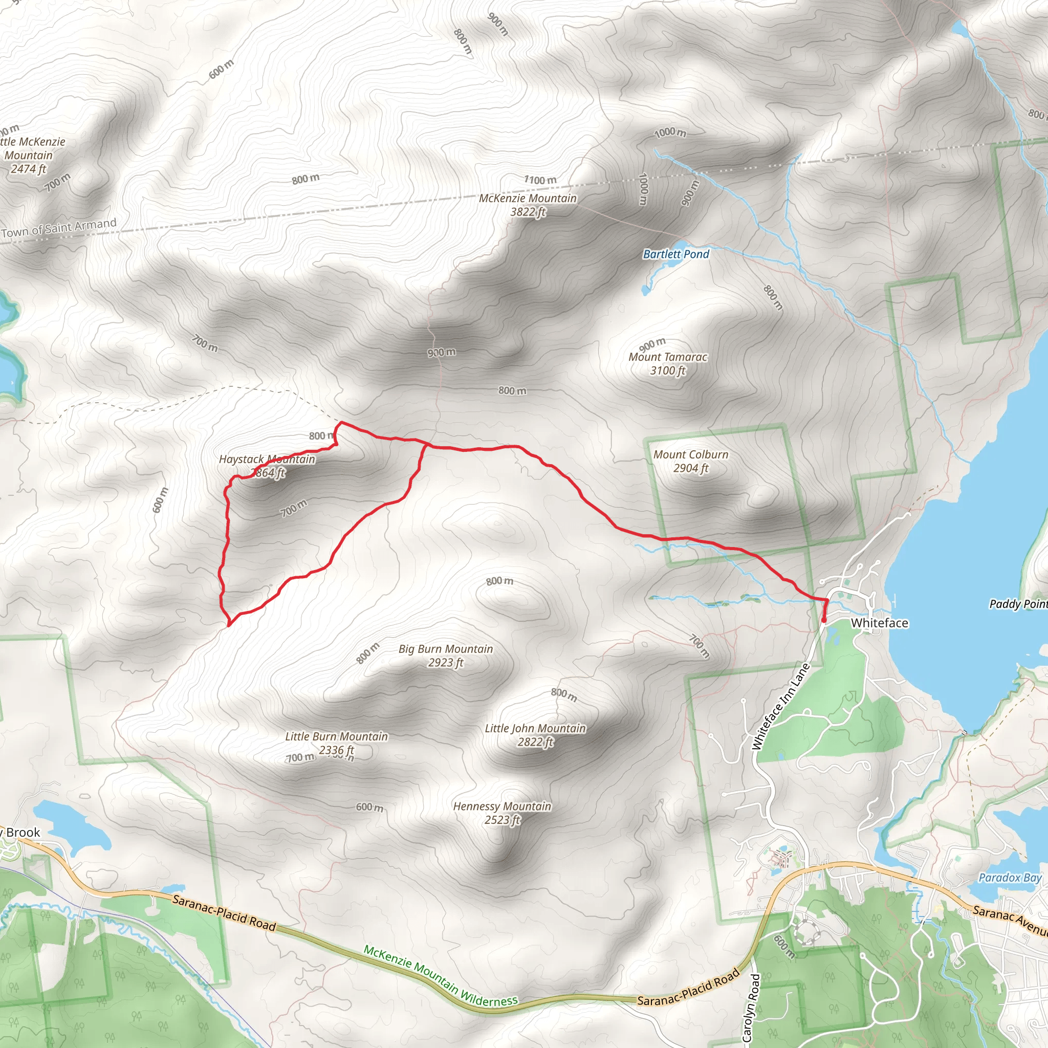 Haystack Mountain via McKenzie Mountain Trail mobile static map