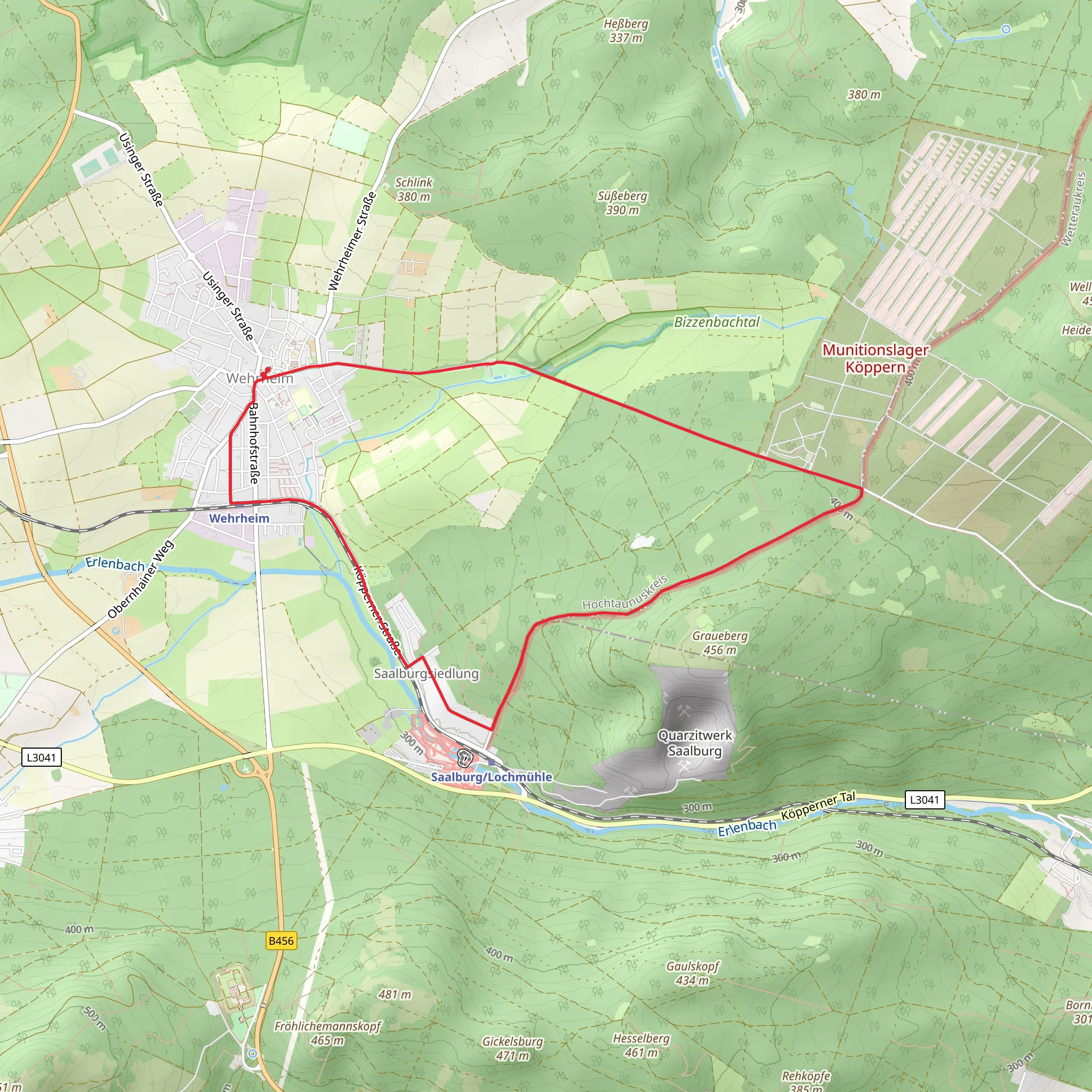 Taunus Schinderhannespfad in Wehrheim mobile static map