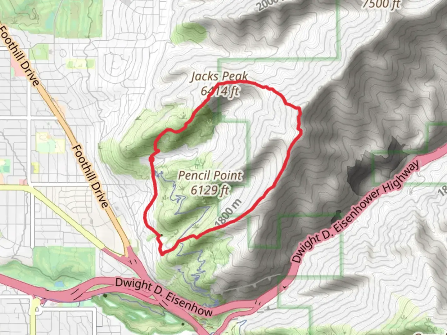 An image depicting the trail Jacks Peak Loop Trail and its surrounding area.