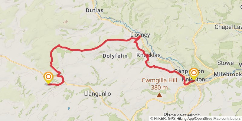 Heart of Wales Line Trail stage 3 Map