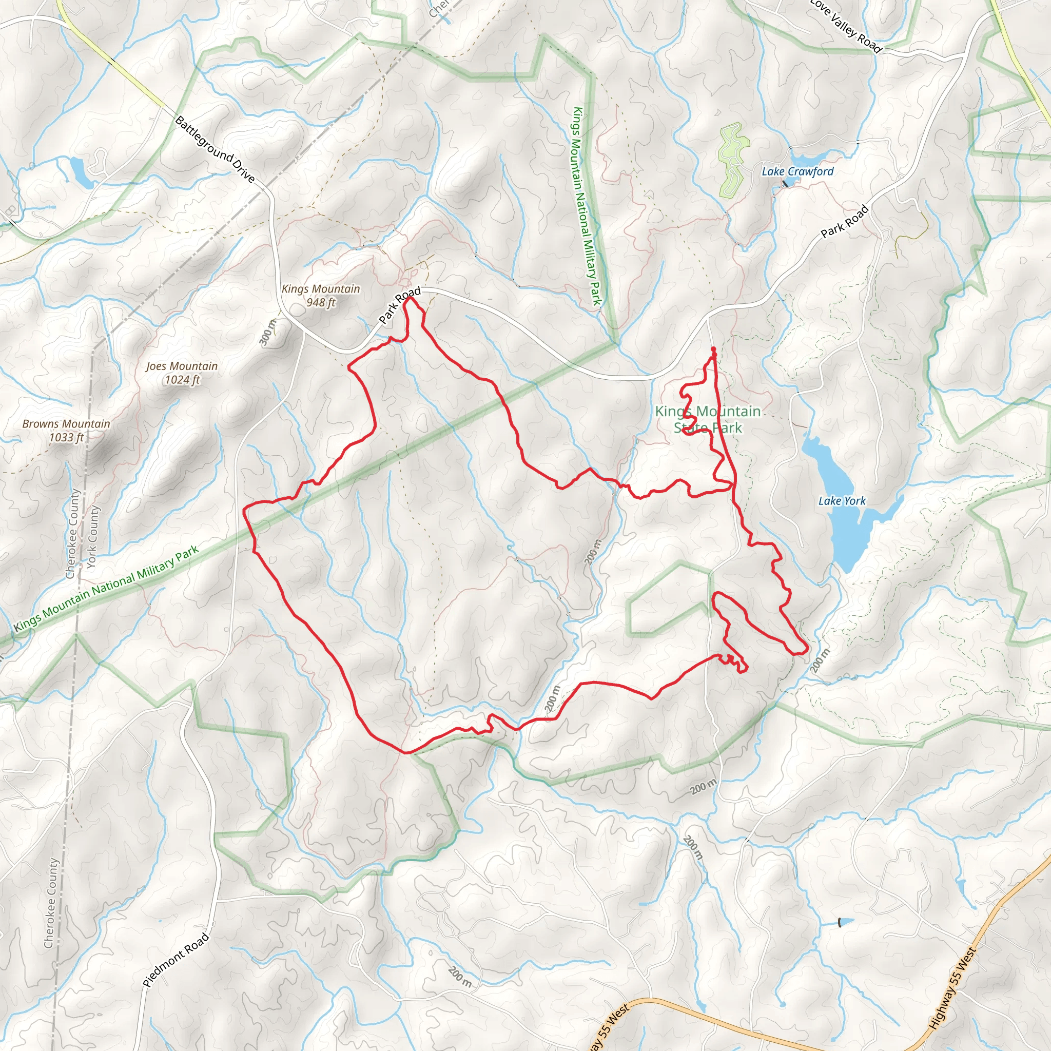 Poplar Point Trail Loop mobile static map