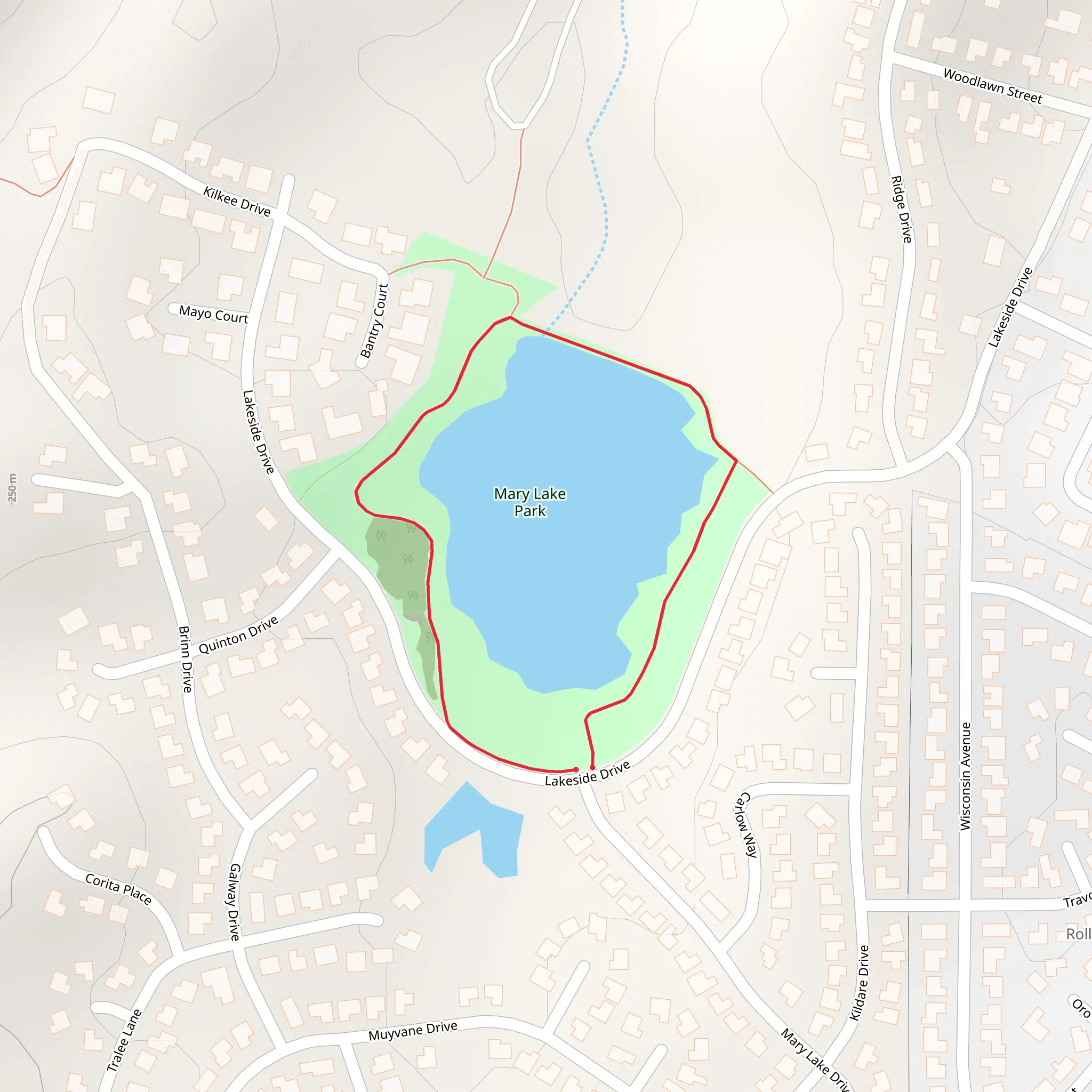 Mary Lake Loop mobile static map