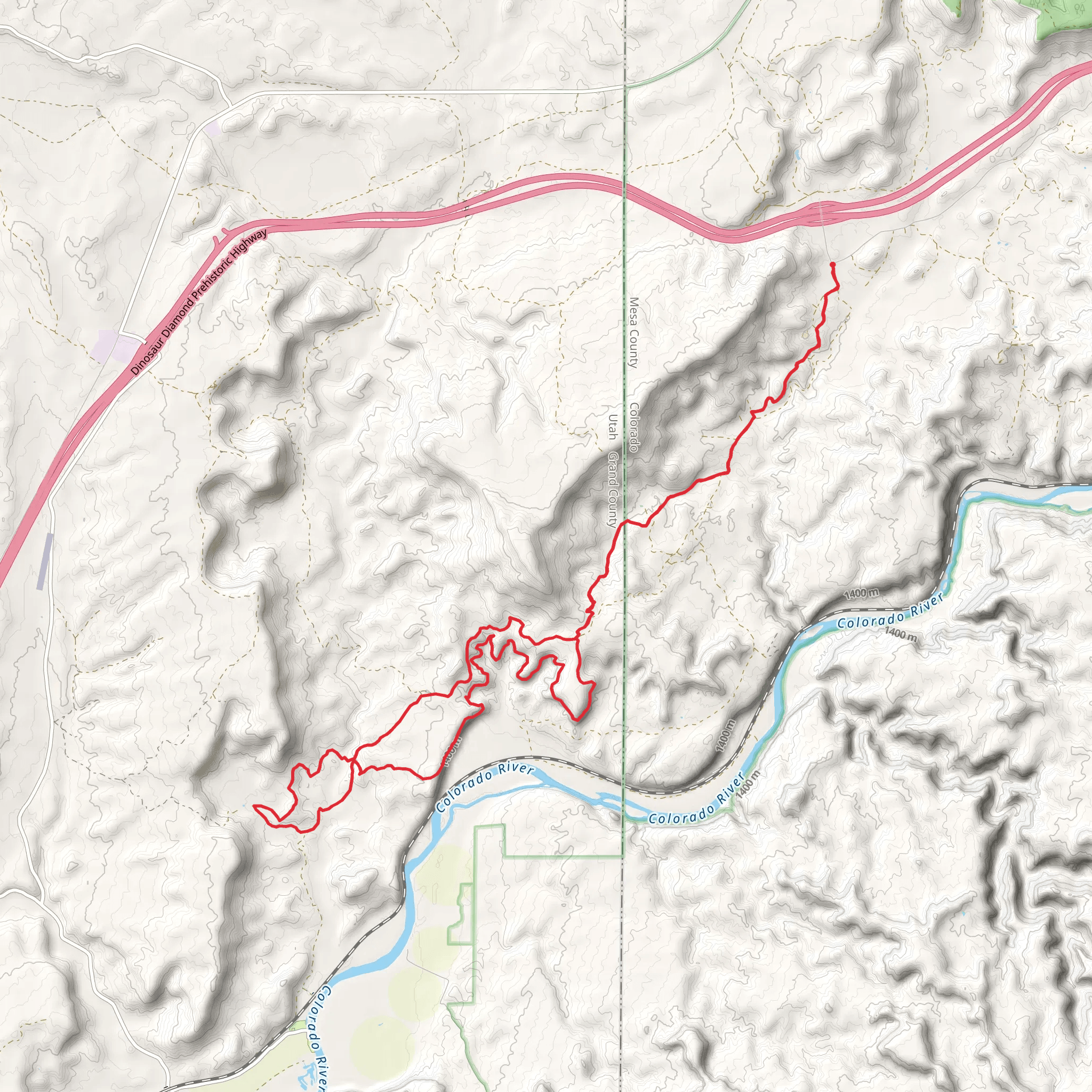Rabbit Valley Trail and Western Loop mobile static map