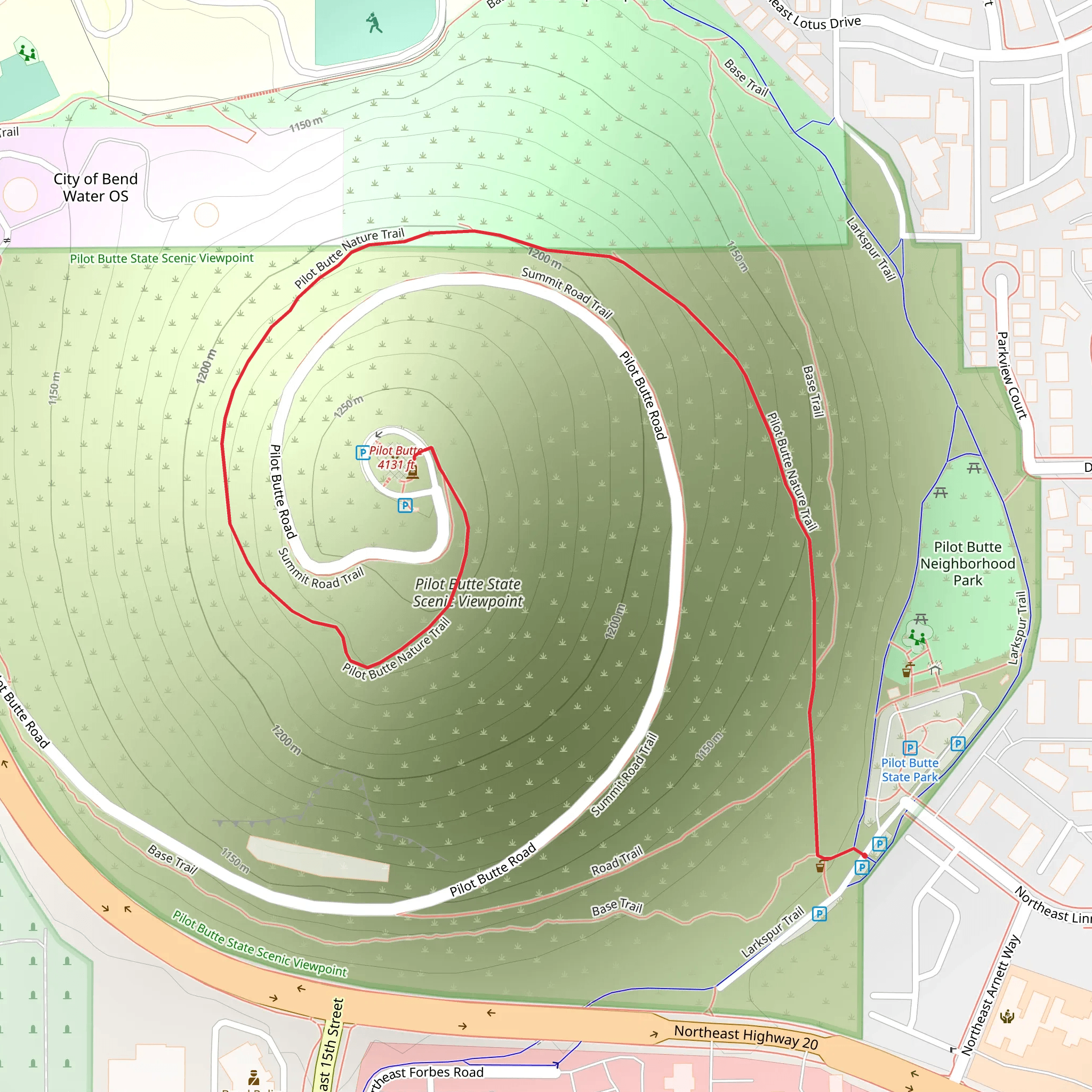 Pilot Butte Nature Trail mobile static map