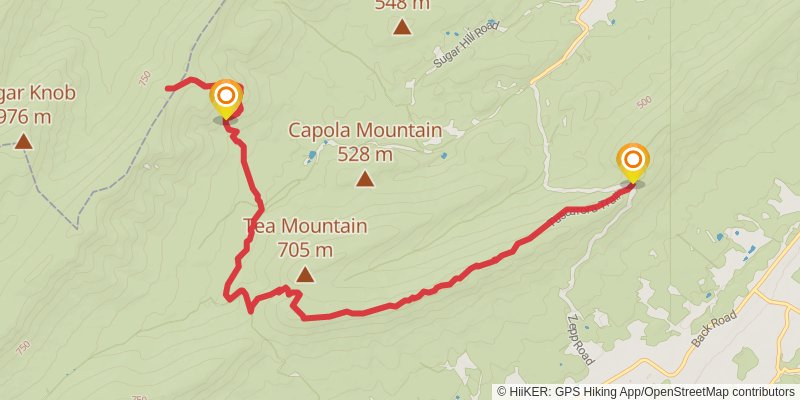 Tuscarora - Little North Mountain Trail stage 2 Map