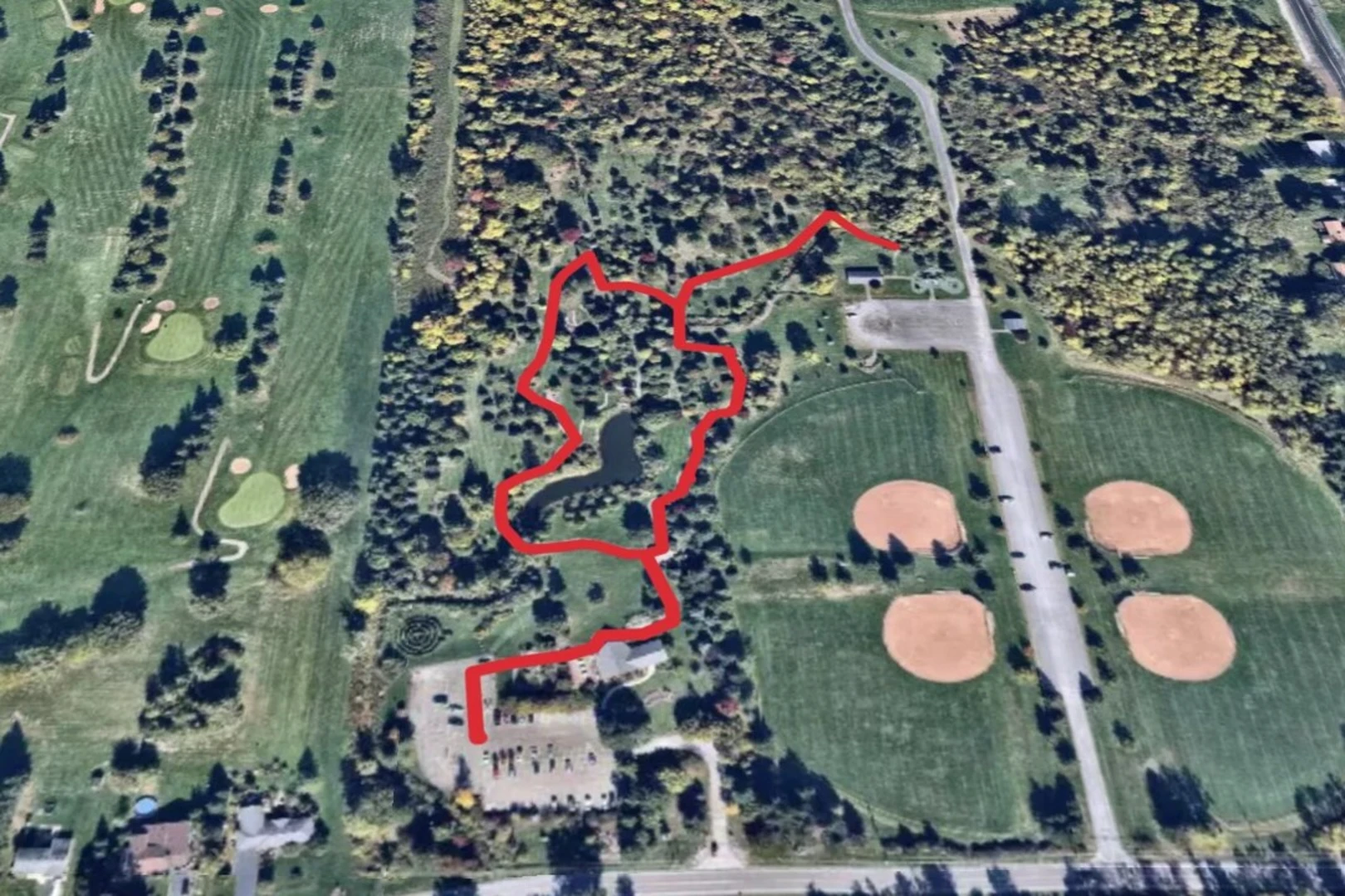 An image depicting the trail Schlegel Road North Short Loop and its surrounding area.