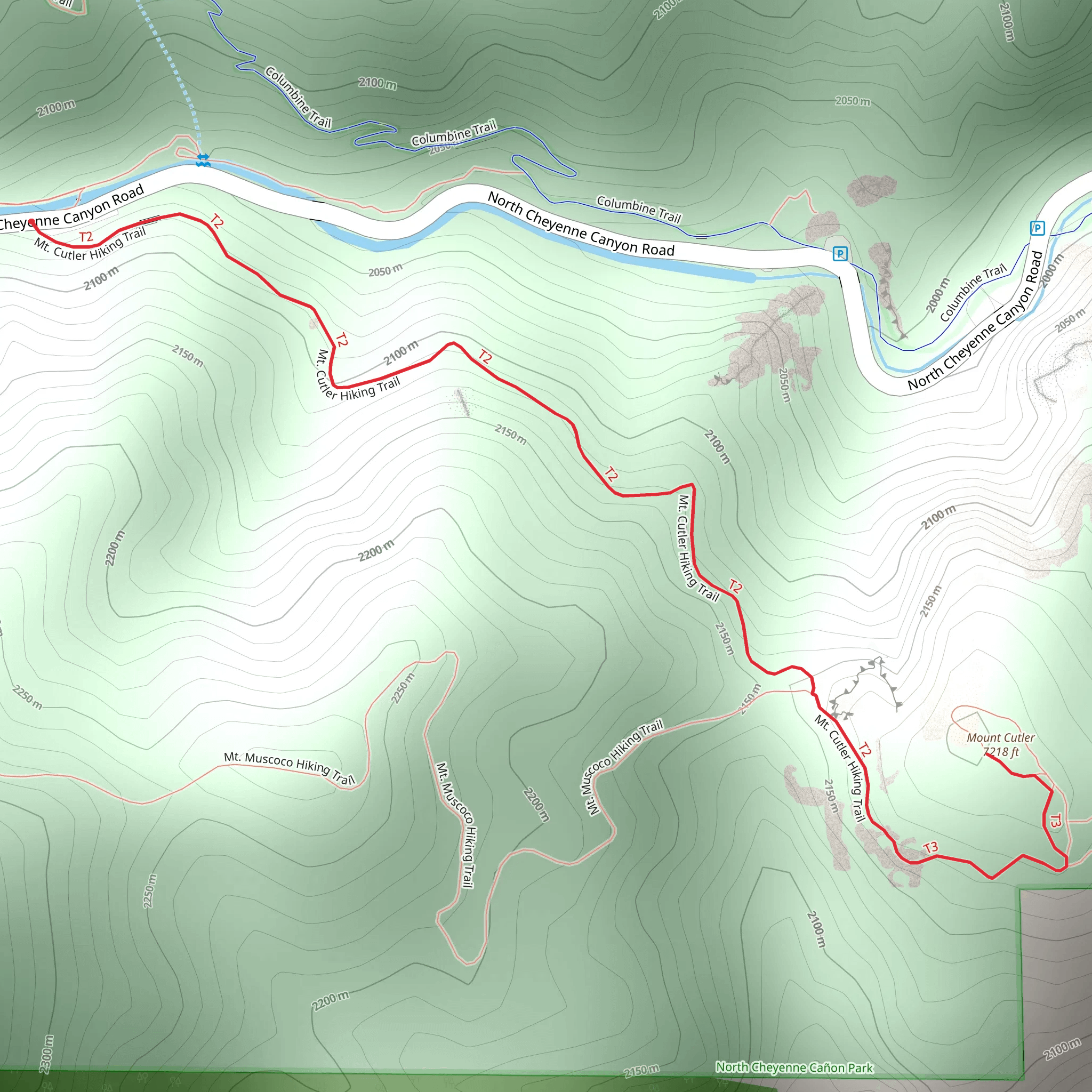 Mount Cutler Trail mobile static map