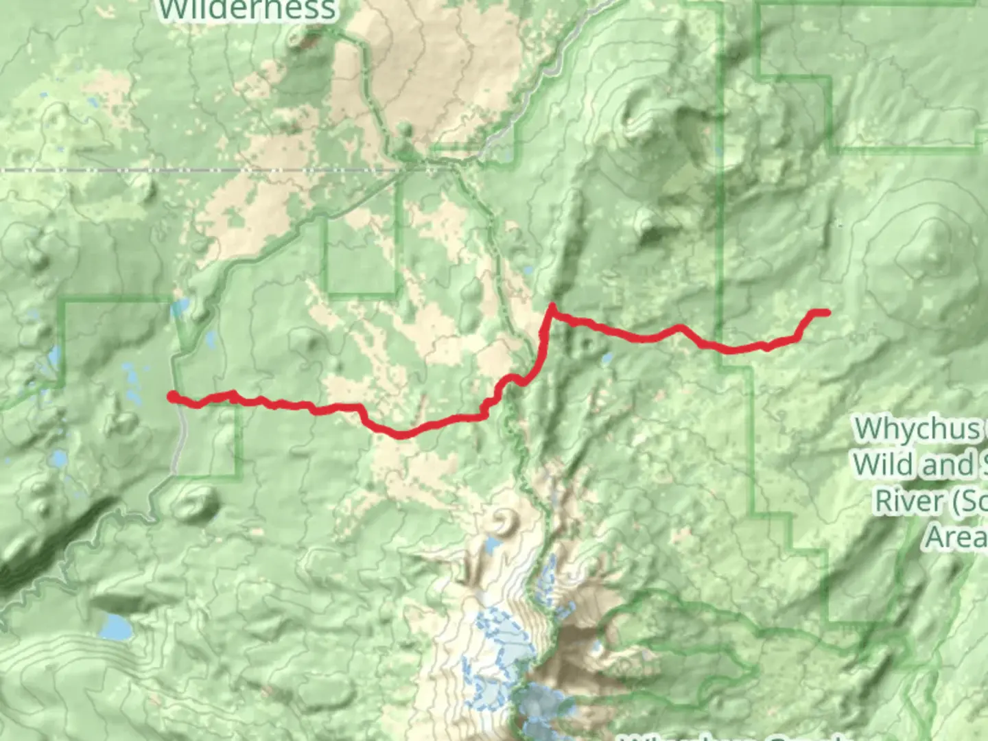 An image depicting the trail Scott Lake and Scott Pass Trail and its surrounding area.