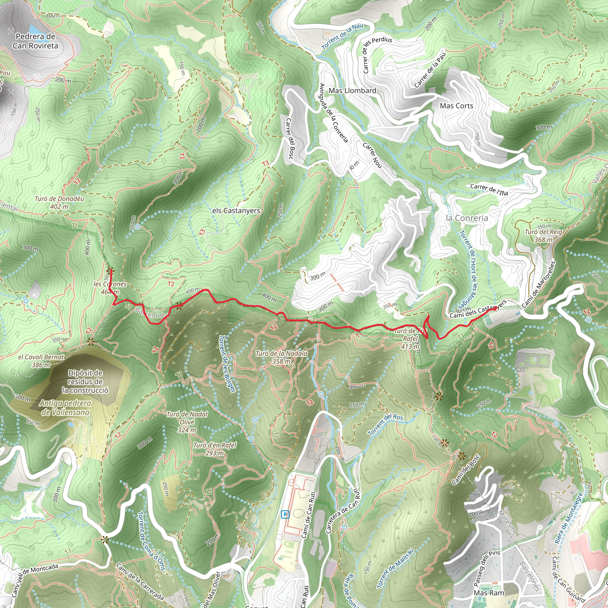 From the Conrería to the Turó de les Malesses SL C 150 mobile static map