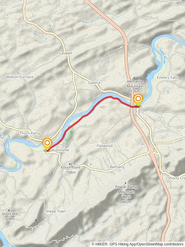 New River Trail from Fort Chiswell Road